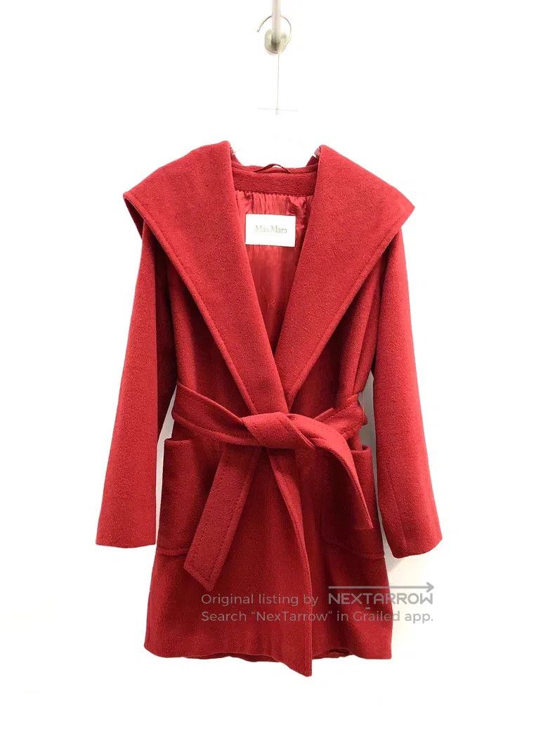 Max Mara Max Mara Women's Camel Fleece Hooded Overcoat Size M / US 6-8 / IT 42-44 - 1 Thumbnail