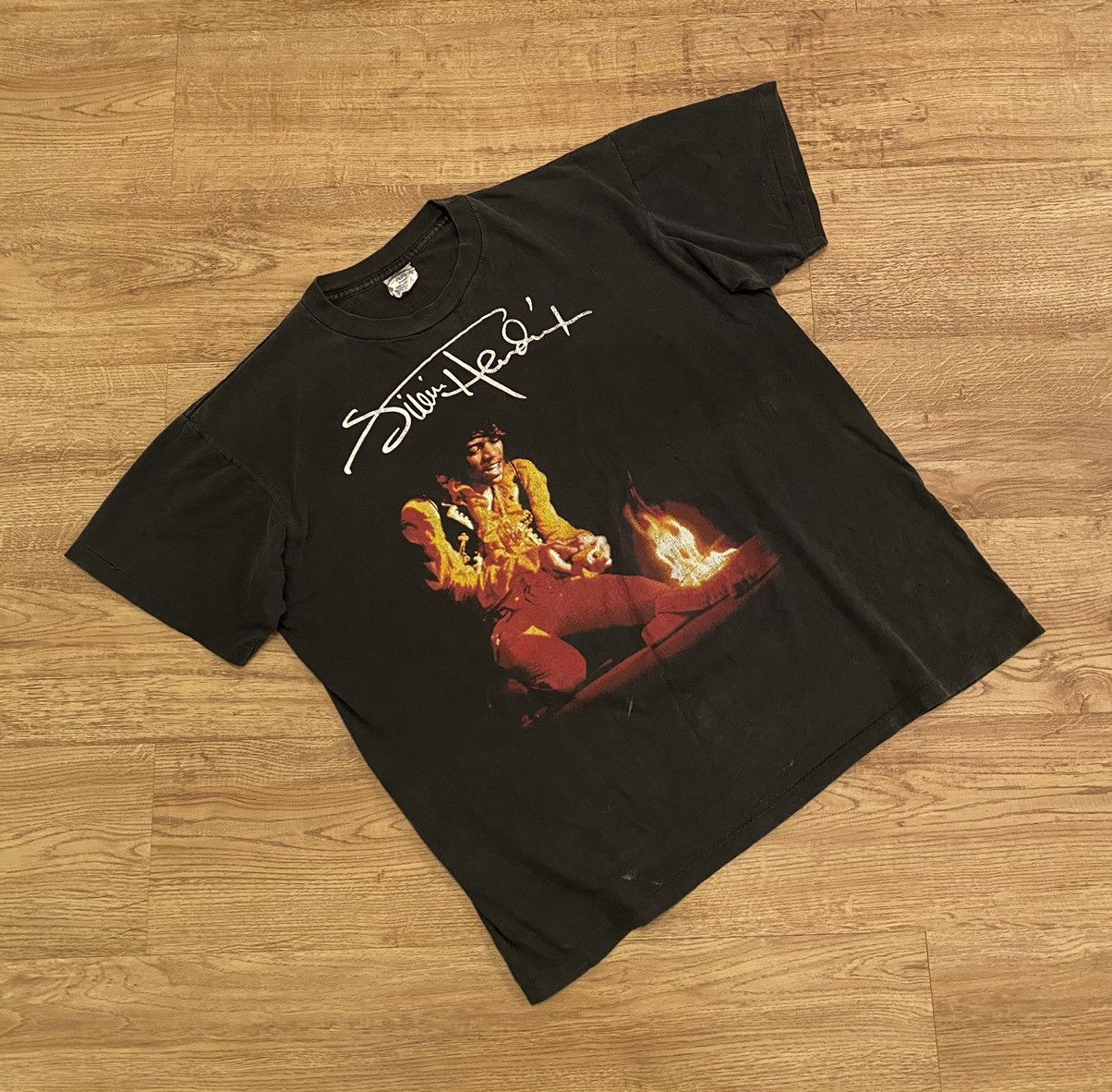 Jimi Hendrix Jimi Hendrix 90s T-Shirt x Rock Tees x Vintage x Very Rare Size US XL / EU 56 / 4 - 1 Thumbnail