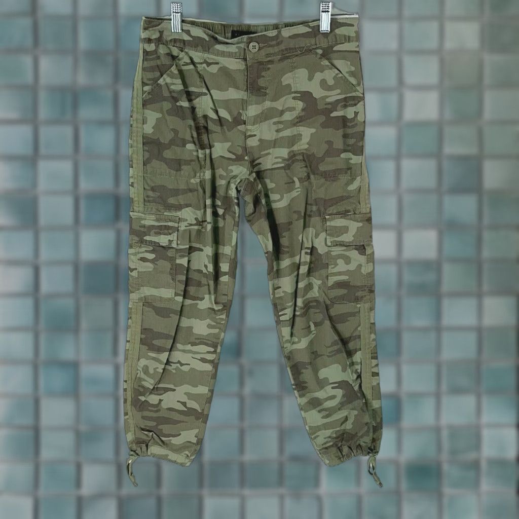 Sanctuary Sanctuary Pants Cargo Camouflage Green Mid Rise 25in Inseam M Men’s Slim Fit 98% Cotton 2% Spandex Flightsock Pocket Gym Casual Workwear Size 32" / US 10 / IT 46 - 1 Thumbnail