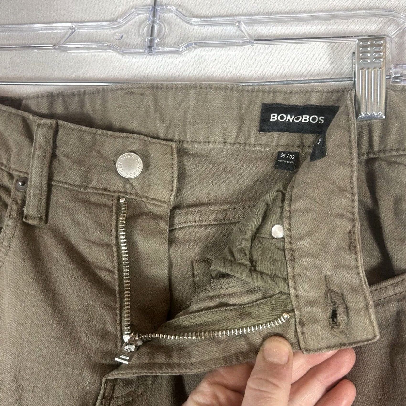 Bonobos Bonobos Slim Chino Pants Mens 29x32 Brown Stretch Flat Front Casual City Preppy Dress Work Size US 34 / EU 50 - 4 Thumbnail