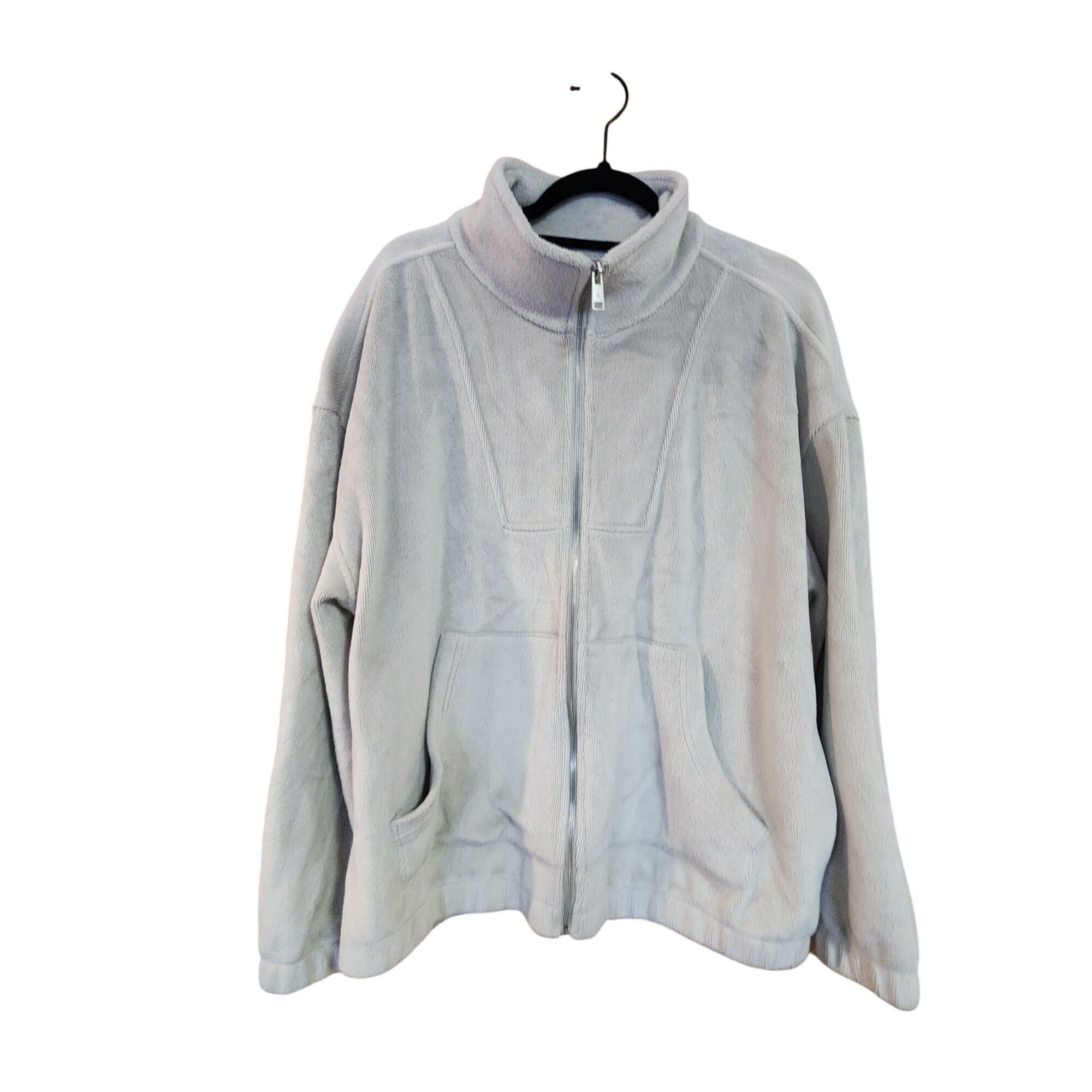 Urban Outfitters Urban Outfitters Gray Fleece Zip-Up Jacket M Relaxed Fit Size M / US 6-8 / IT 42-44 - 1 Thumbnail