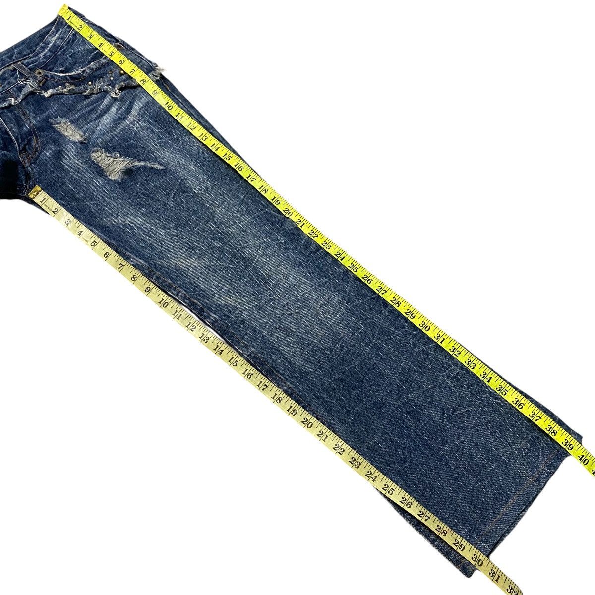LOWBOX LOWBOX Denim Low Rise Flare Jeans Studded Size US 31 - 18 Thumbnail