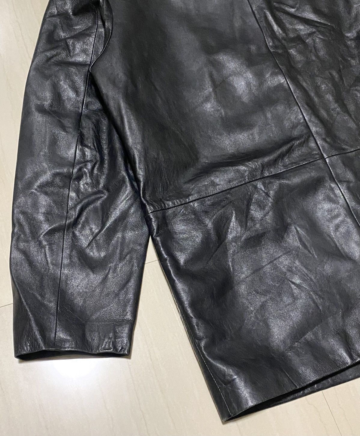 Balenciaga Balenciaga - 1997 Leather Zip-up Jacket Size US L / EU 52-54 / 3 - 16 Thumbnail