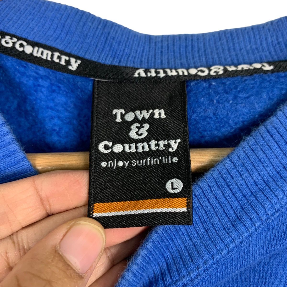 Japanese Brand TOWN & COUNTY Surfboard Wear Big Logo Sweatshirts #0718-C33 Size US L / EU 52-54 / 3 - 13 Thumbnail