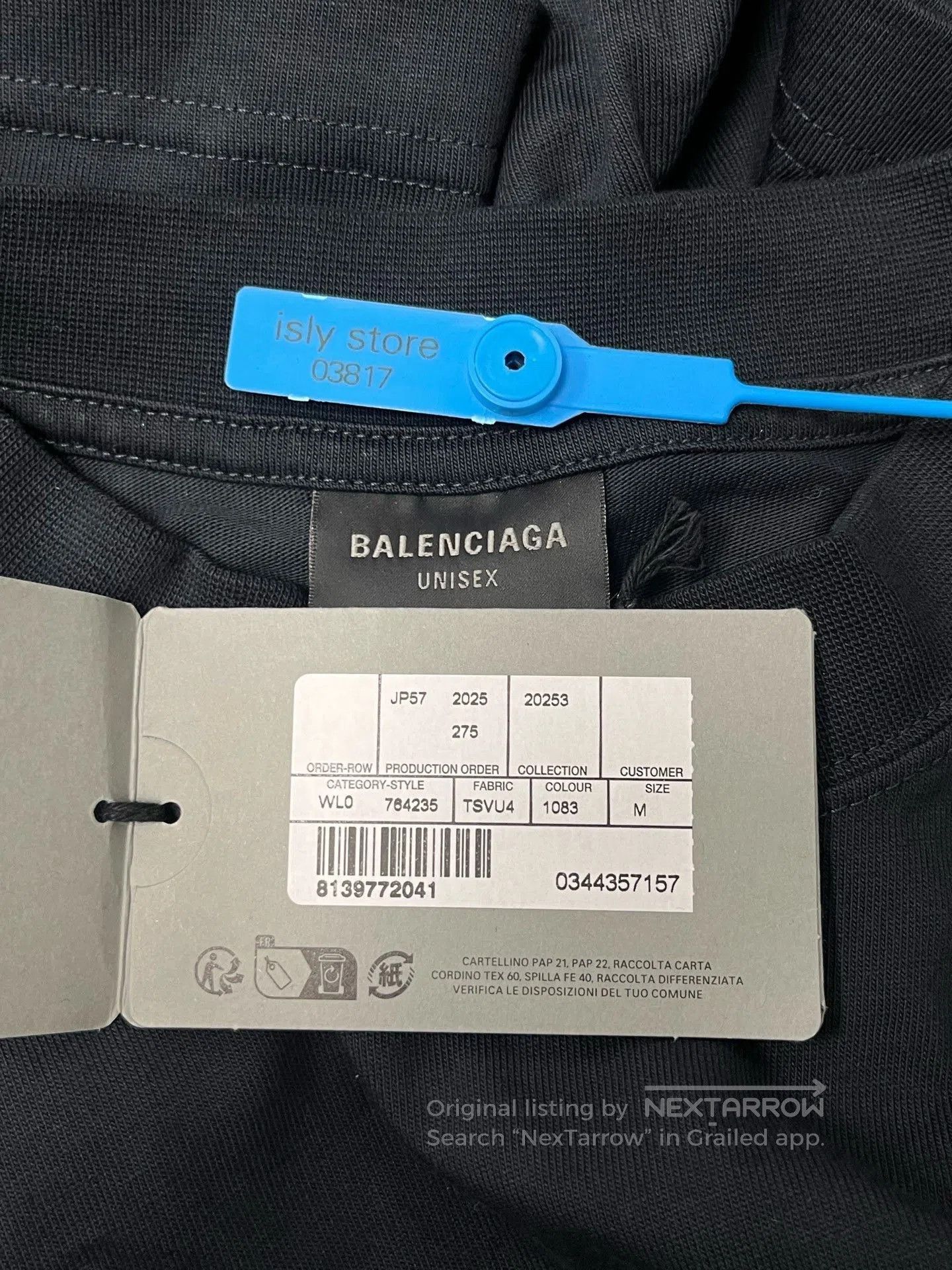 Balenciaga Balenciaga Men's Cotton Crew Neck T-Shirt. Size US M / EU 48-50 / 2 - 7 Thumbnail