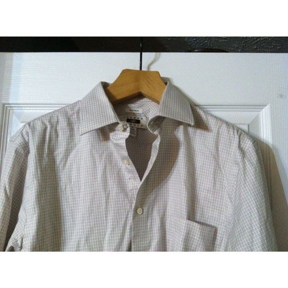 Joseph Abboud JOSEPH ABBOUD MENS OFF WHITE 100%COTTON DRESS SHIRT 16/34-35 Size US L / EU 52-54 / 3 - 3 Thumbnail