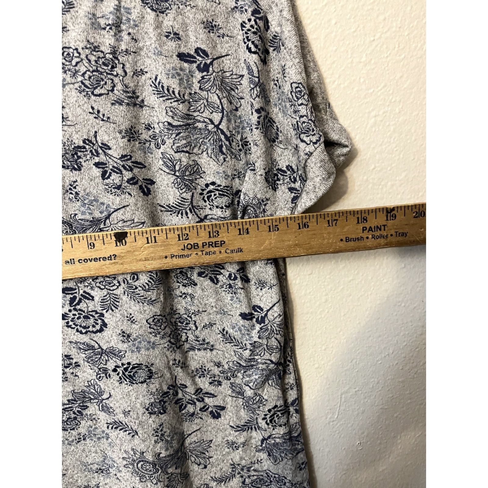 Lucky Brand VINTAGE Lucky Brand Sleep Shirt Women Short Sleeve Gray Floral Cotton Modal S/L Lounge Size S / US 4 / IT 40 - 4 Thumbnail
