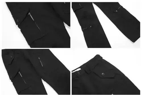 VIBE punk flared utility tactical cargo pants Size US 34 / EU 50 - 4 Thumbnail