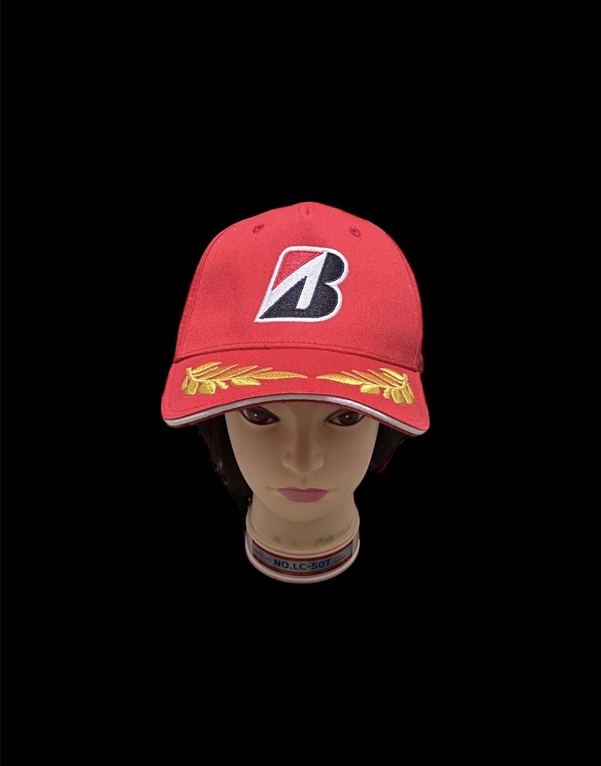 image of VTG Bridgestone Podium Formula 1 Racing Mesh Cap in Red, Men's