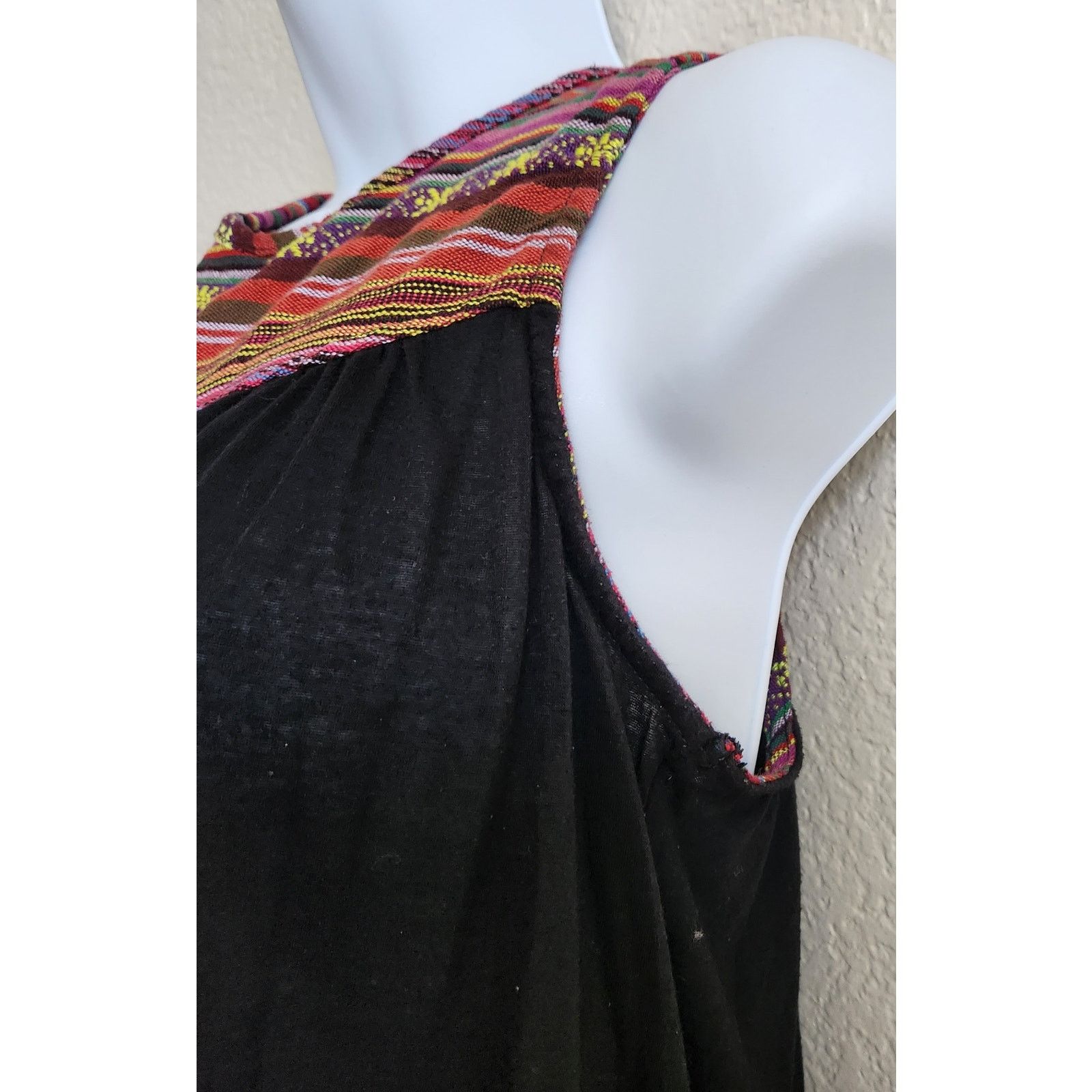 Other Others Follow Black Multicolor Bodice Peasant Top Medium Size M / US 6-8 / IT 42-44 - 2 Thumbnail