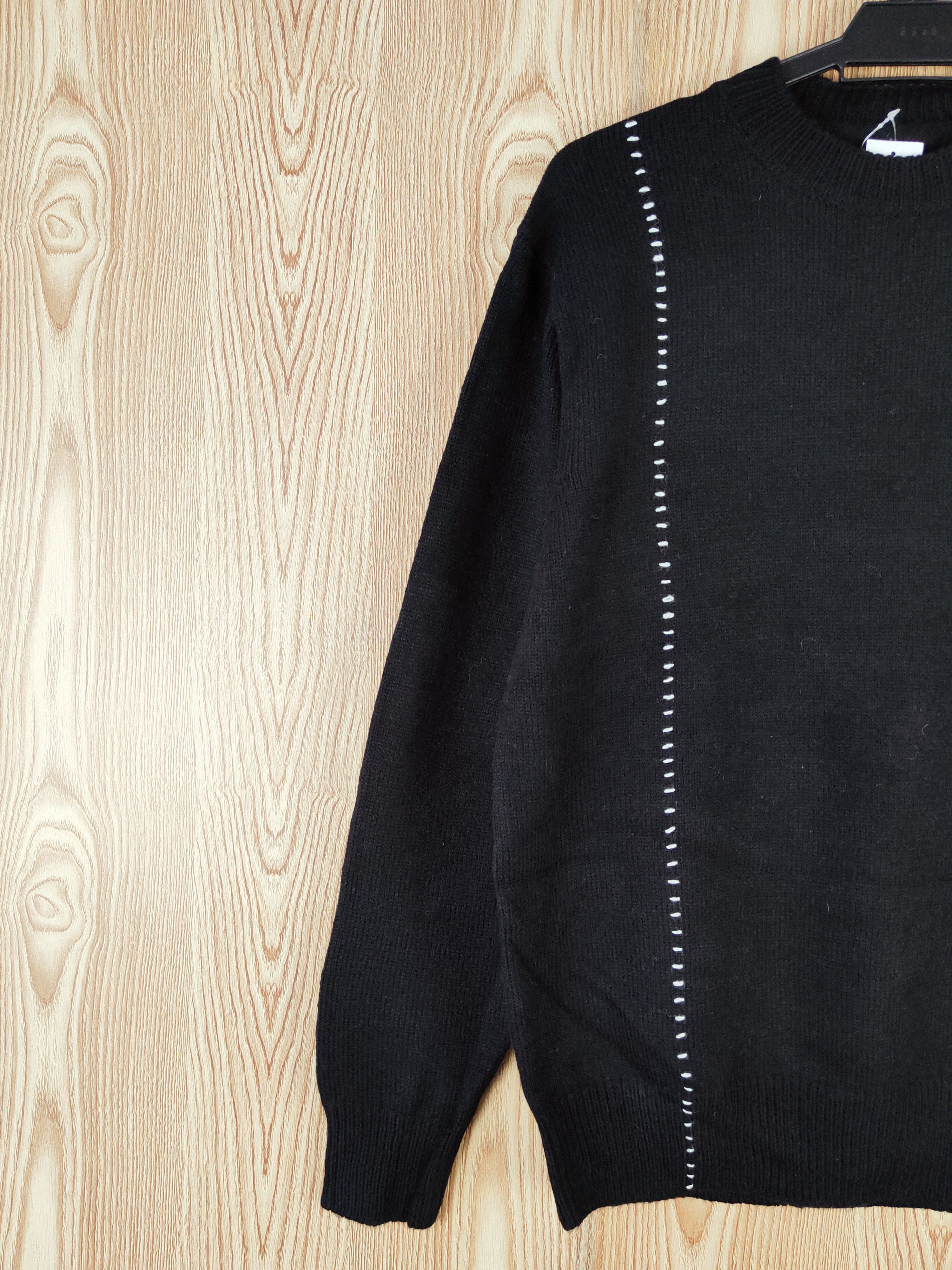 Japanese Brand Cotorica Black ripped distressed Knitwear Sweatshirts #W555 Size US M / EU 48-50 / 2 - 3 Thumbnail