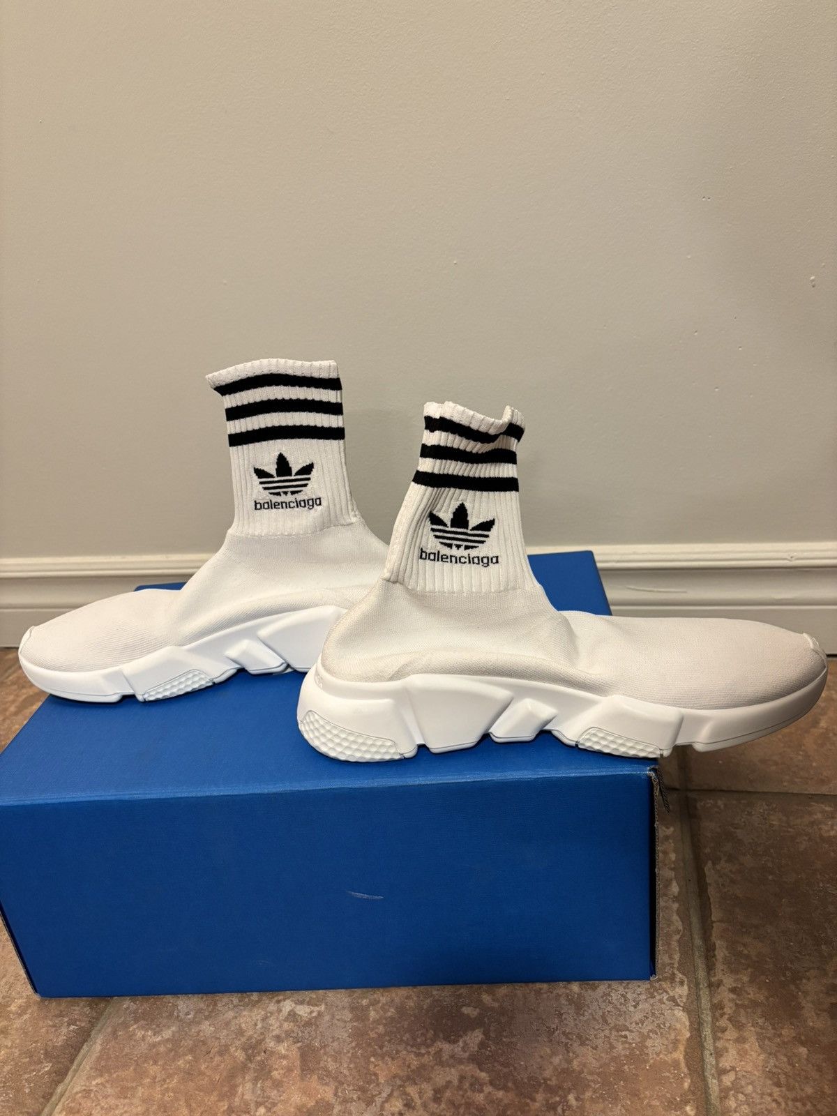 Adidas × Balenciaga Balenciaga x Adidas Speed LT High-top Sneakers Size US 7 / EU 40 - 10 Thumbnail