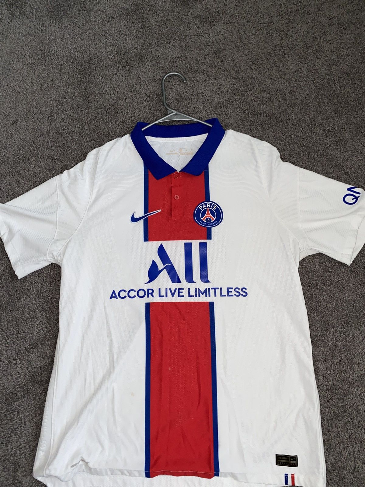 Nike Nike 2020-21 PSG Paris Saint-Germain Vapor Match Away Jersey Size US XL / EU 56 / 4 - 1 Thumbnail