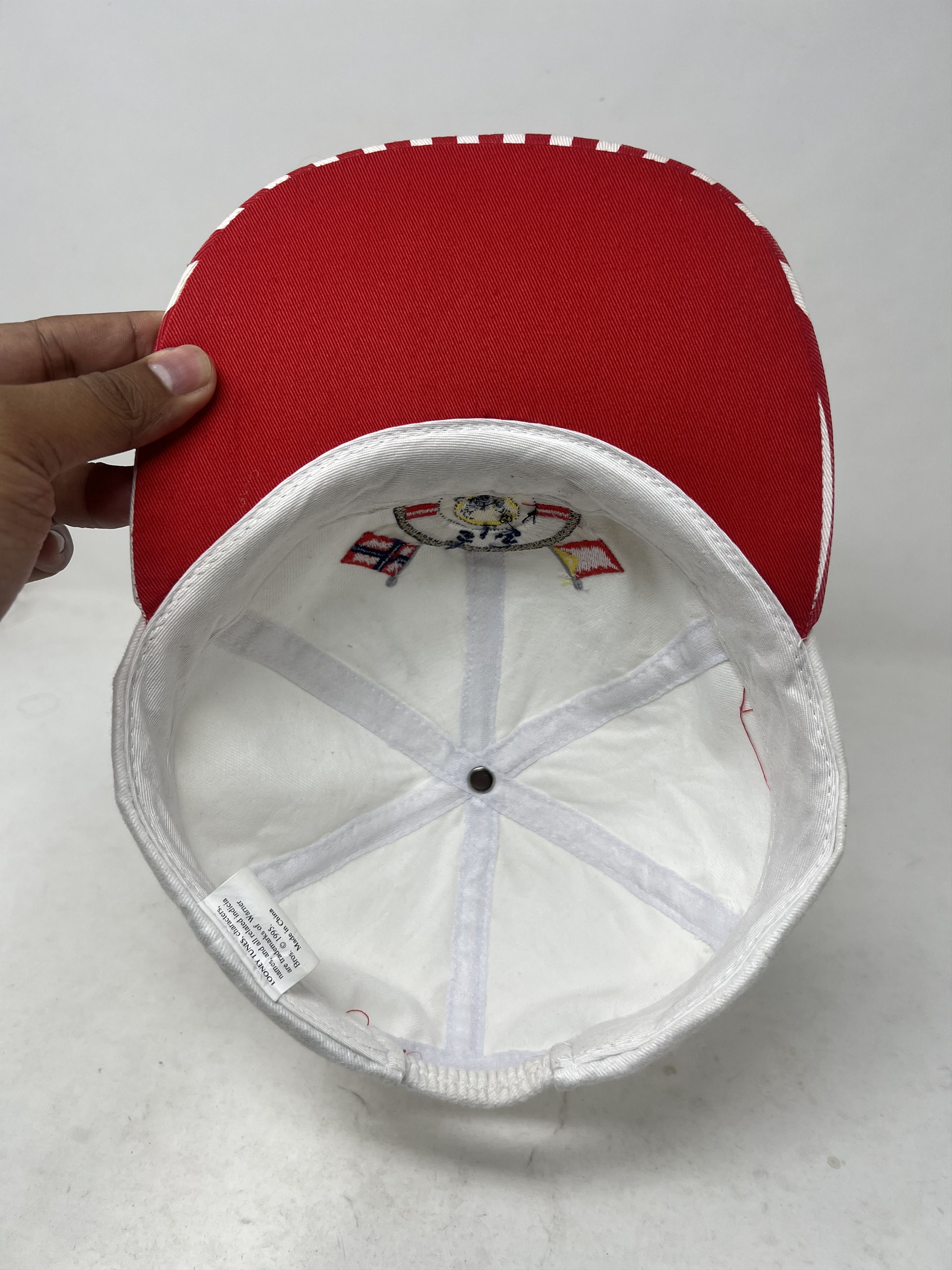 Vintage Vintage Looney Tunes Tweety Bird Striped Brim Hat Size ONE SIZE - 7 Thumbnail