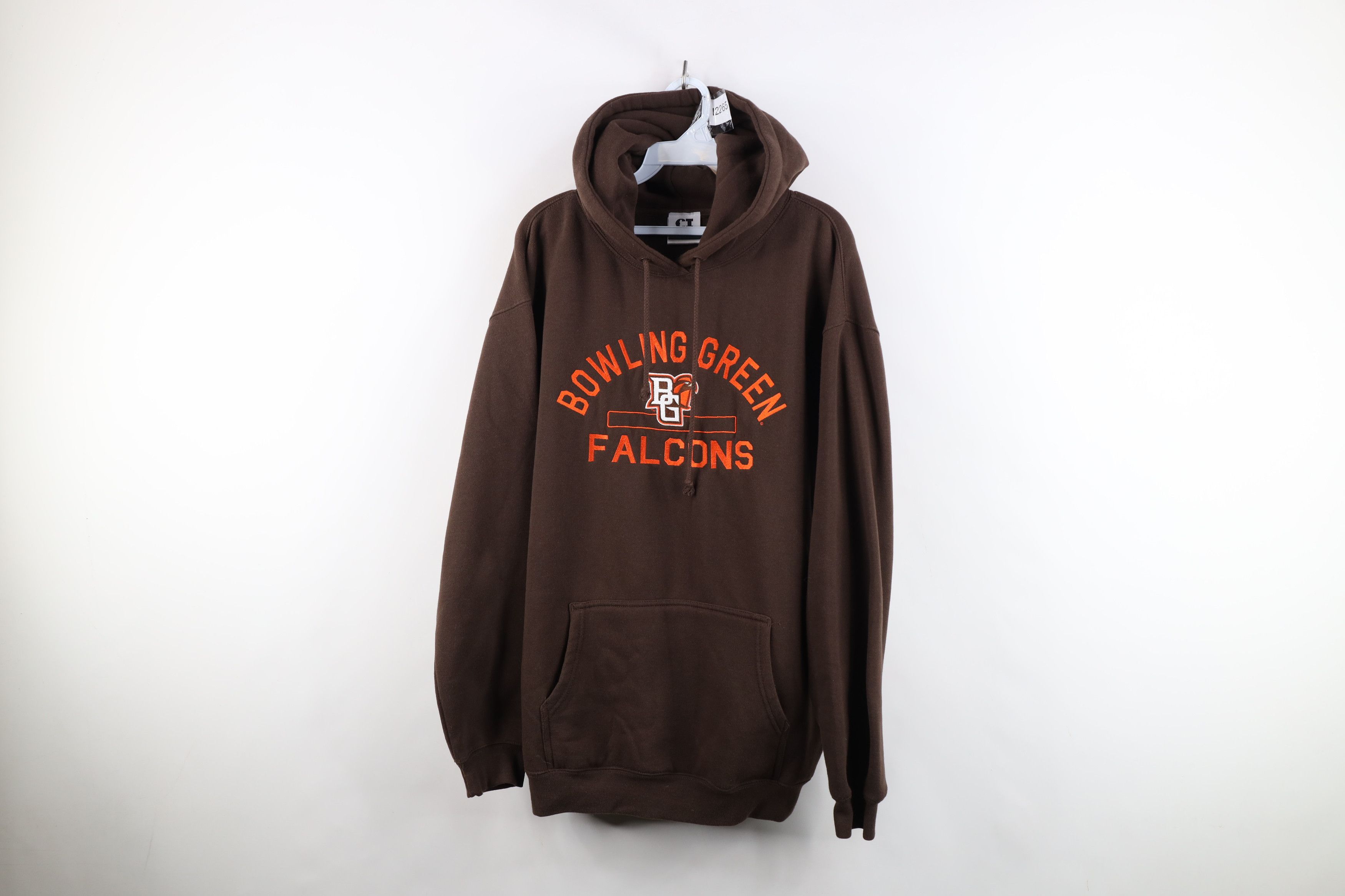 Vintage Vintage 90s Y2K Bowling Green State University Hoodie Brown Size US M / EU 48-50 / 2 - 1 Thumbnail