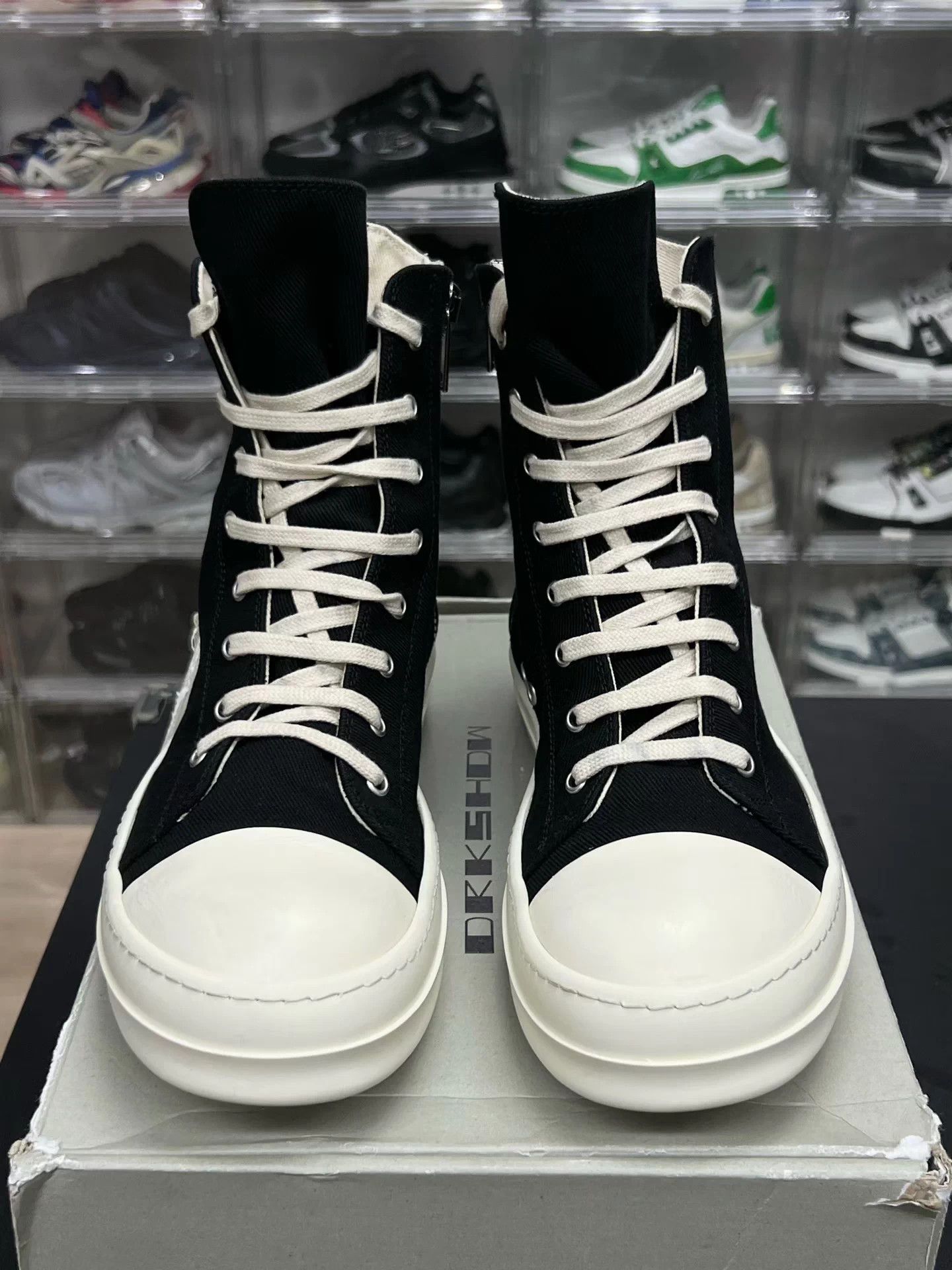 Rick Owens Rick Owens RO high-top black zipper sneaker EUR 43 Size US 10 / EU 43 - 2 Thumbnail