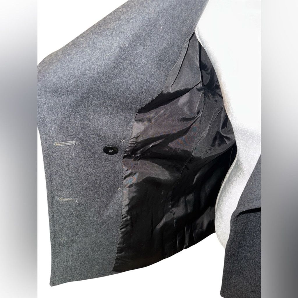 Michael Kors Michael Kors Women's Gray Double-Breasted Pea Coat with Gold Size M / US 6-8 / IT 42-44 - 3 Thumbnail