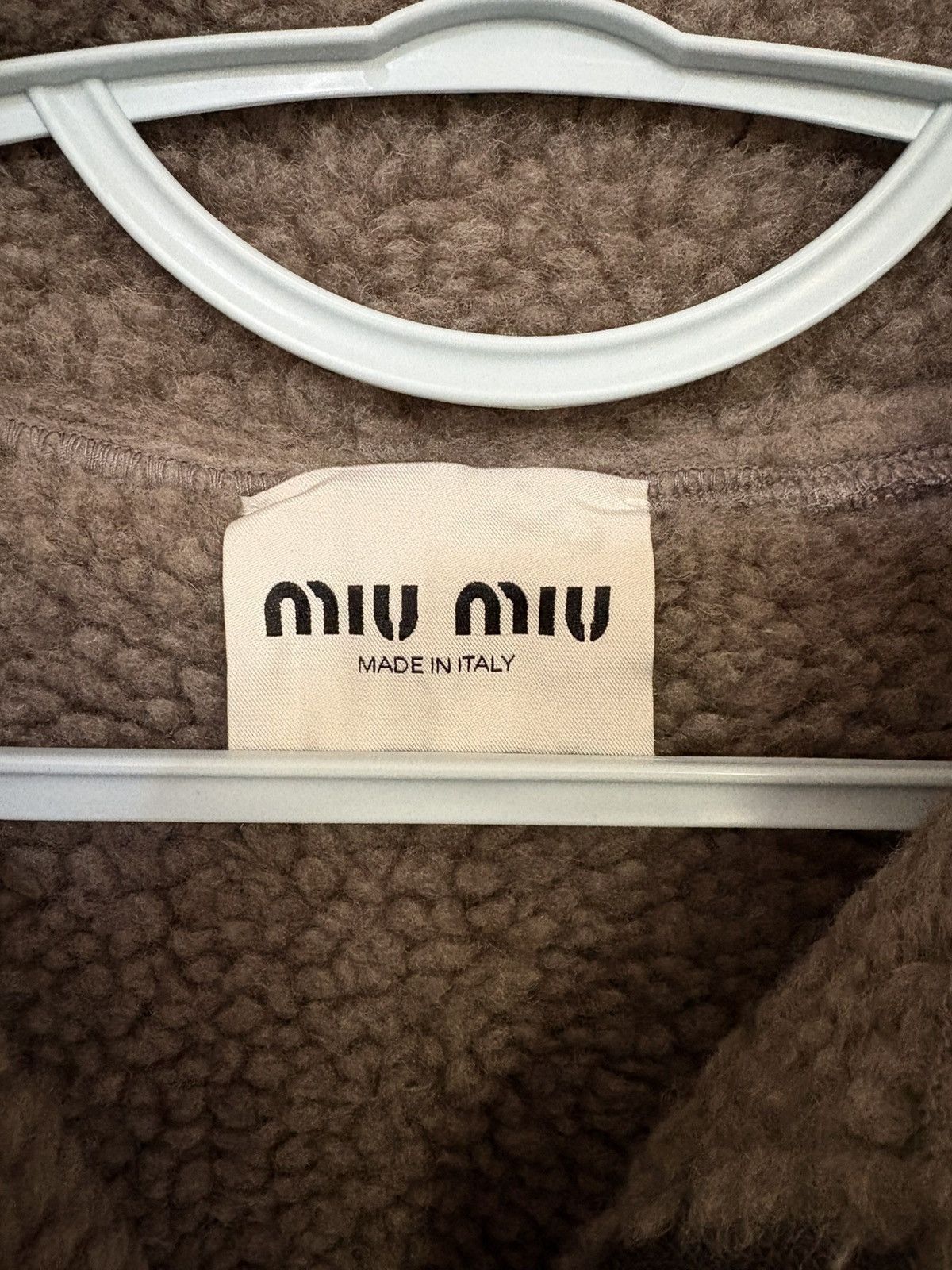 Miu Miu FW25 Fleece Logo Bomber Jacket Size US L / EU 52-54 / 3 - 3 Thumbnail