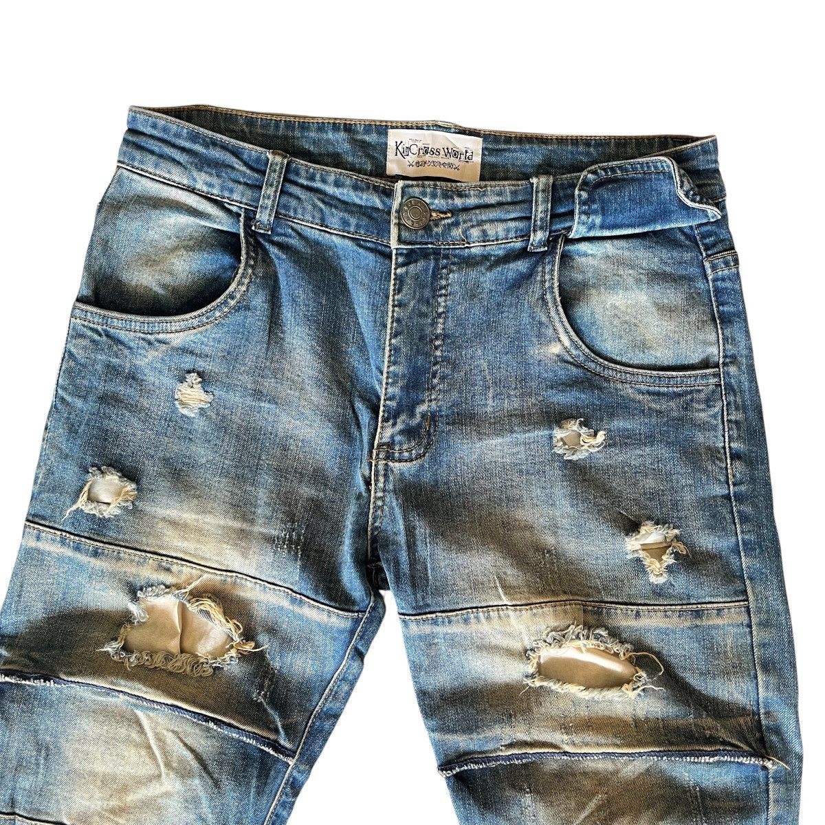 Other Crazy Distressed Kidcross Japanese Jeans Kmrii if6w9 style Size US 30 / EU 46 - 3 Thumbnail