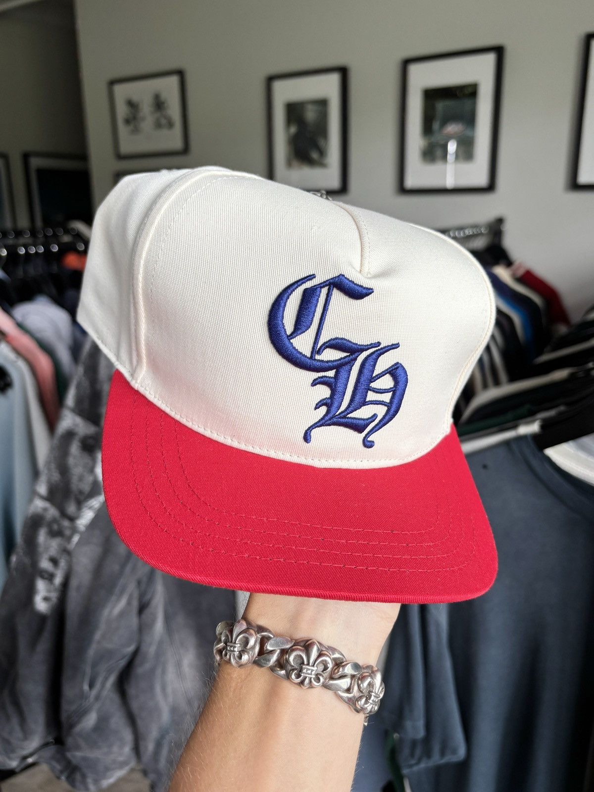 Chrome Hearts CHROME HEARTS | CH EMBROIDERED JULY 4 LOGO CAP HAT Size ONE SIZE - 4 Thumbnail