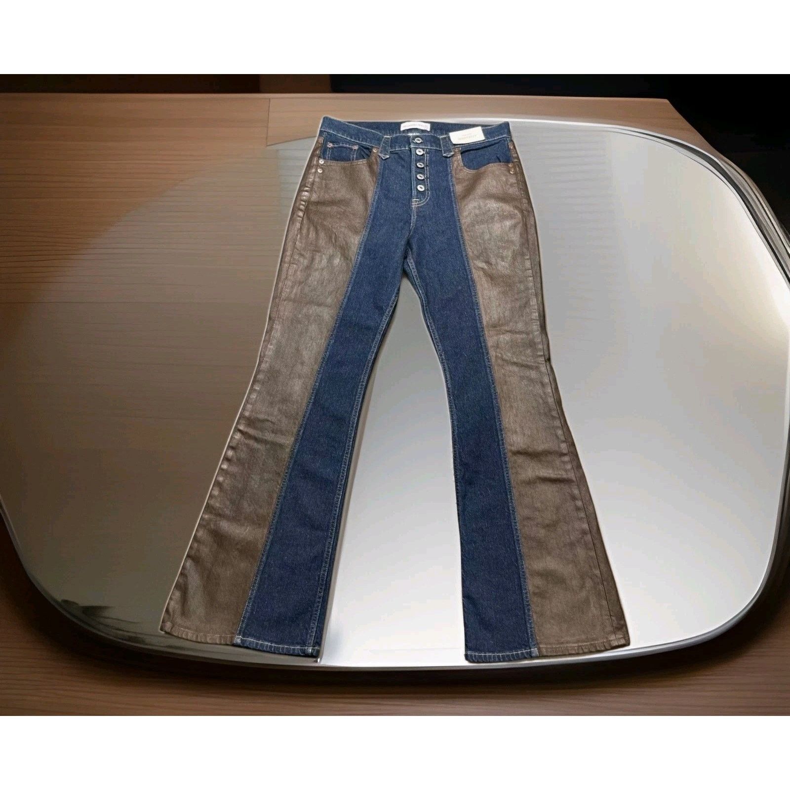 Abercrombie & Fitch Abercrombie & Fitch x Kemosabe High Rise Bootcut Metallic 29 Size 29" - 7 Thumbnail