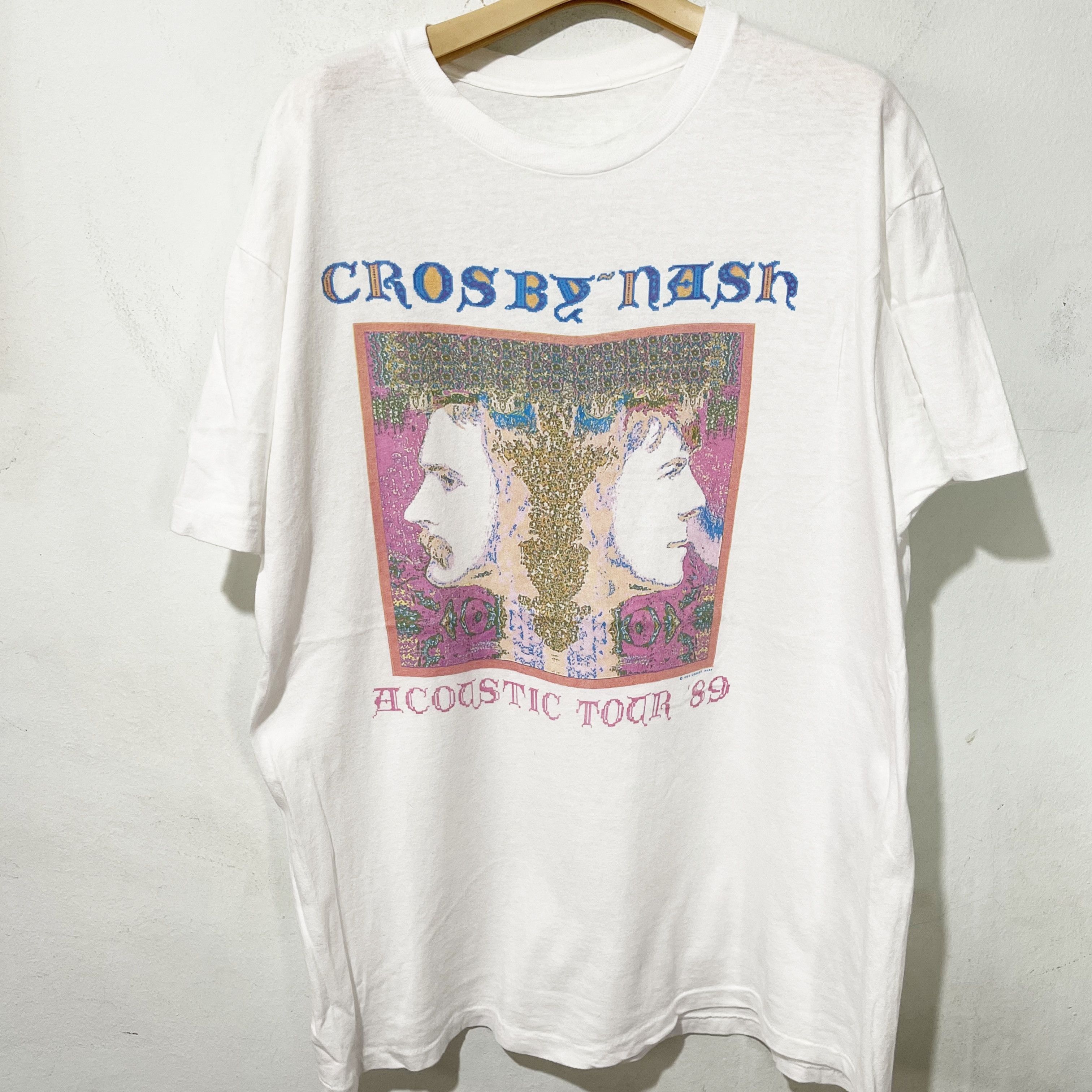 Band Tees Vintage 1989 David Crosby & Graham Nash Acoustic Tour Shirt Size US L / EU 52-54 / 3 - 1 Thumbnail