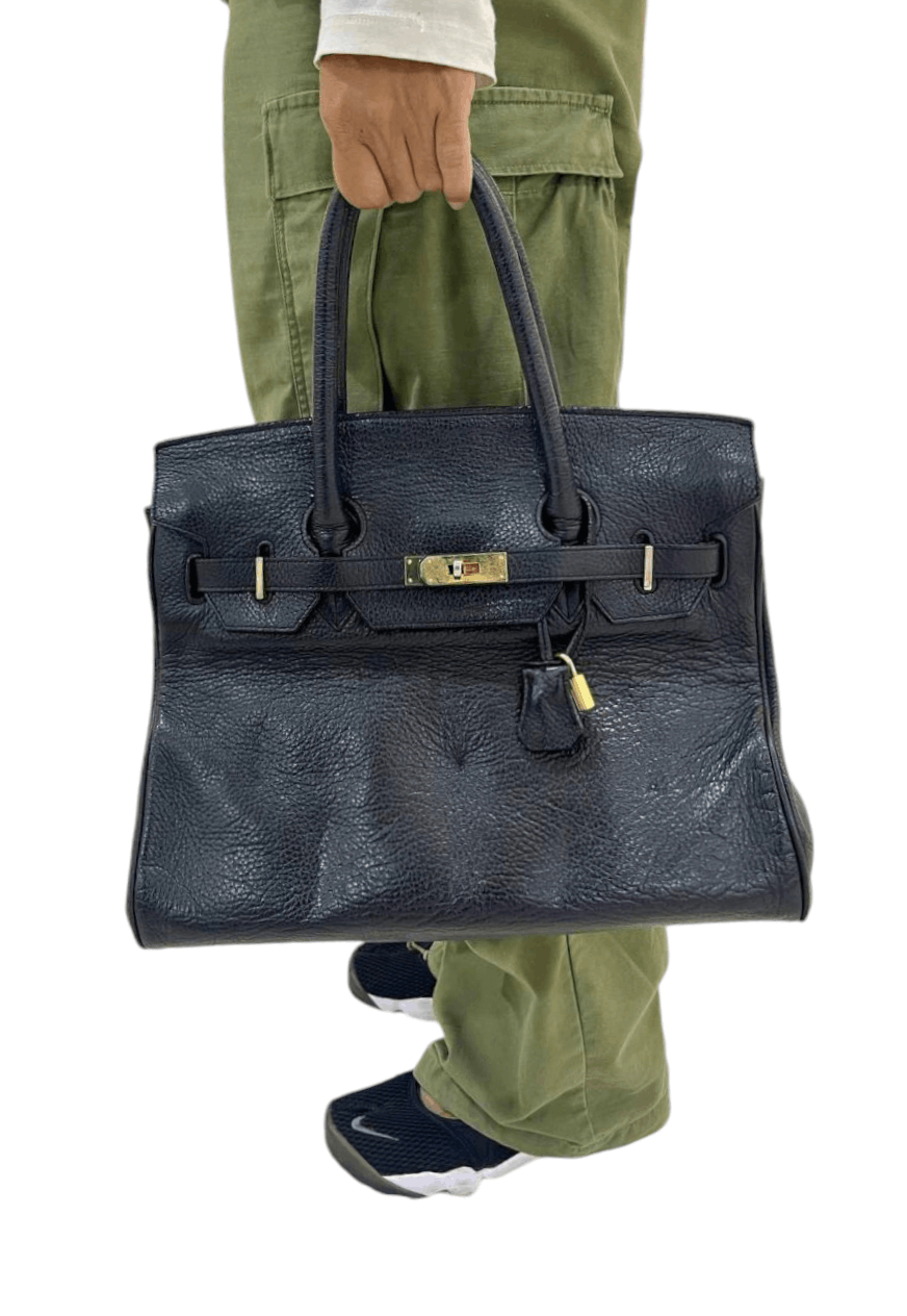 Leather HELLAS LEATHER BLACK BIRKIN Size ONE SIZE - 1 Thumbnail