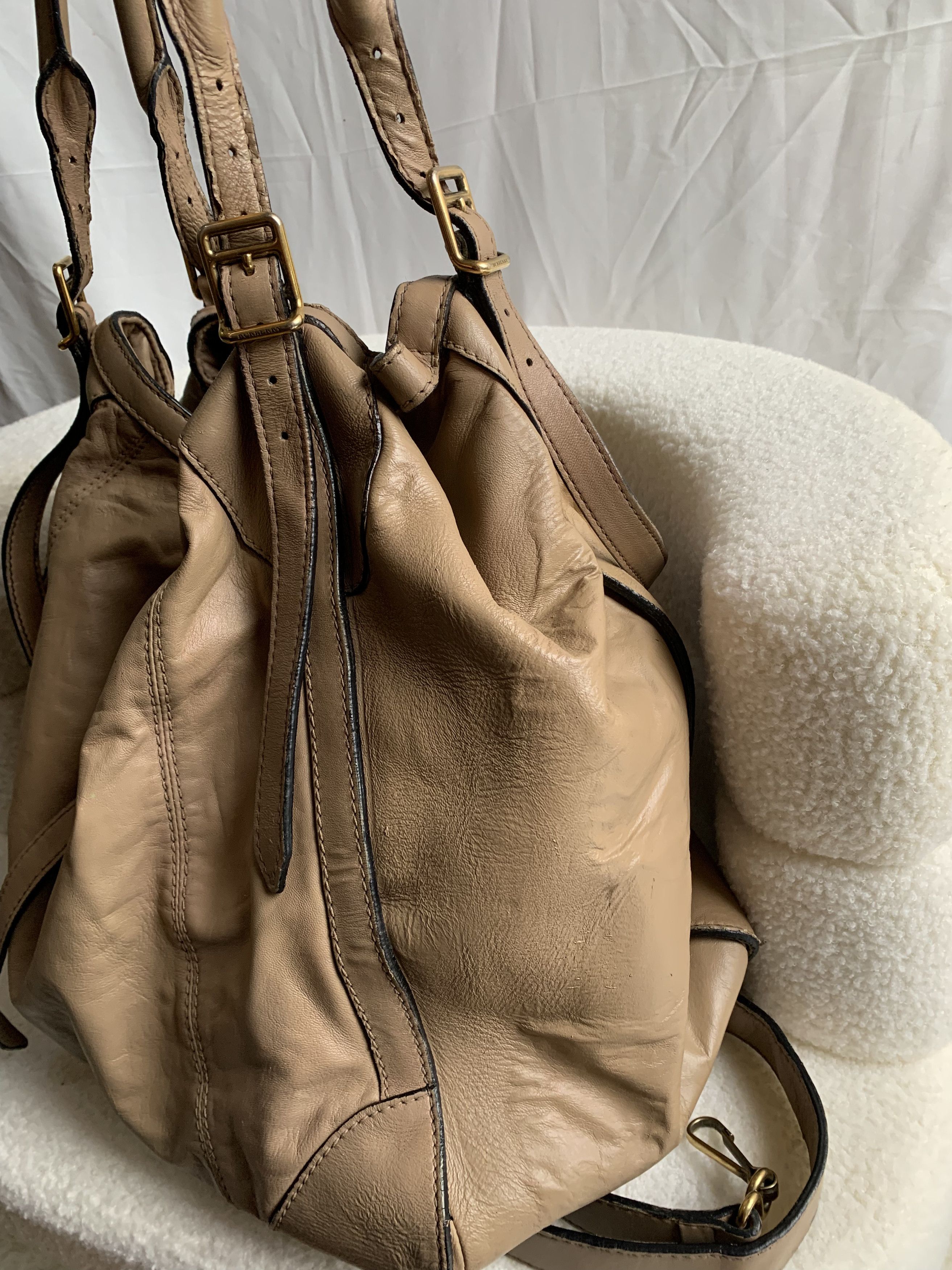 Burberry Auth Burberry Large Hobo Size ONE SIZE - 4 Thumbnail