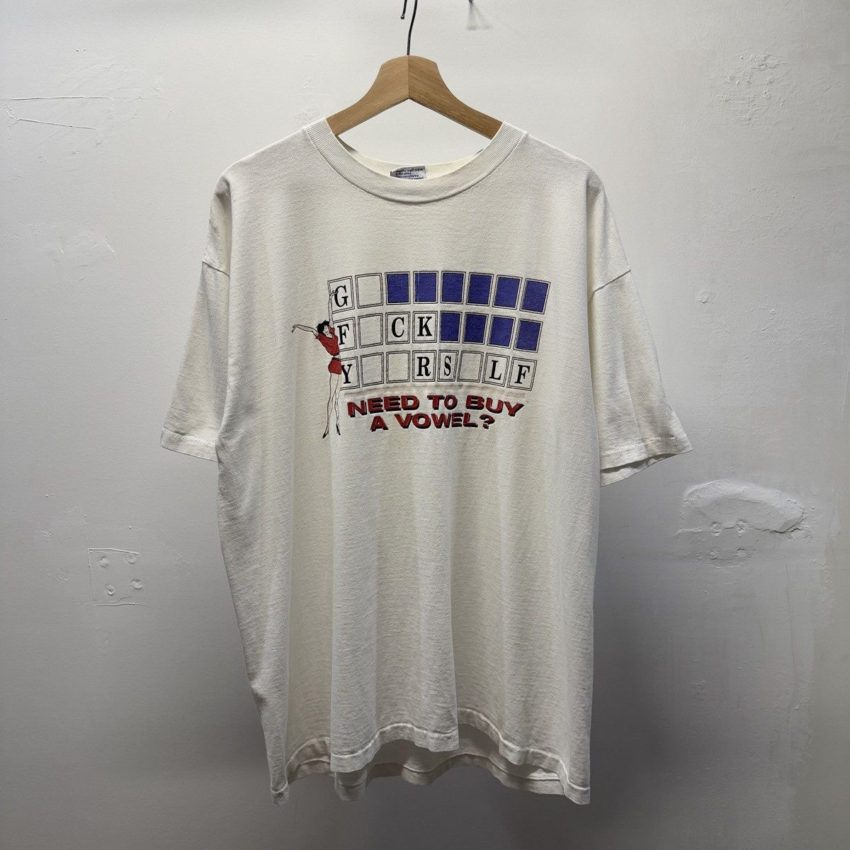 Vintage Buy A Vowel Go Fuck Yourself ERD Grunge Tee Thrashed Faded Size US XL / EU 56 / 4 - 5 Thumbnail