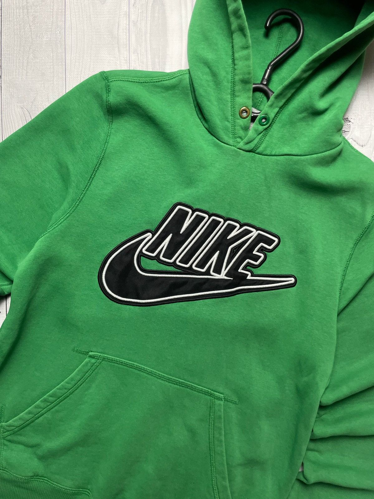 Nike × Vintage Vintage Nike Green hoodie size S big logo Size US S / EU 44-46 / 1 - 2 Thumbnail