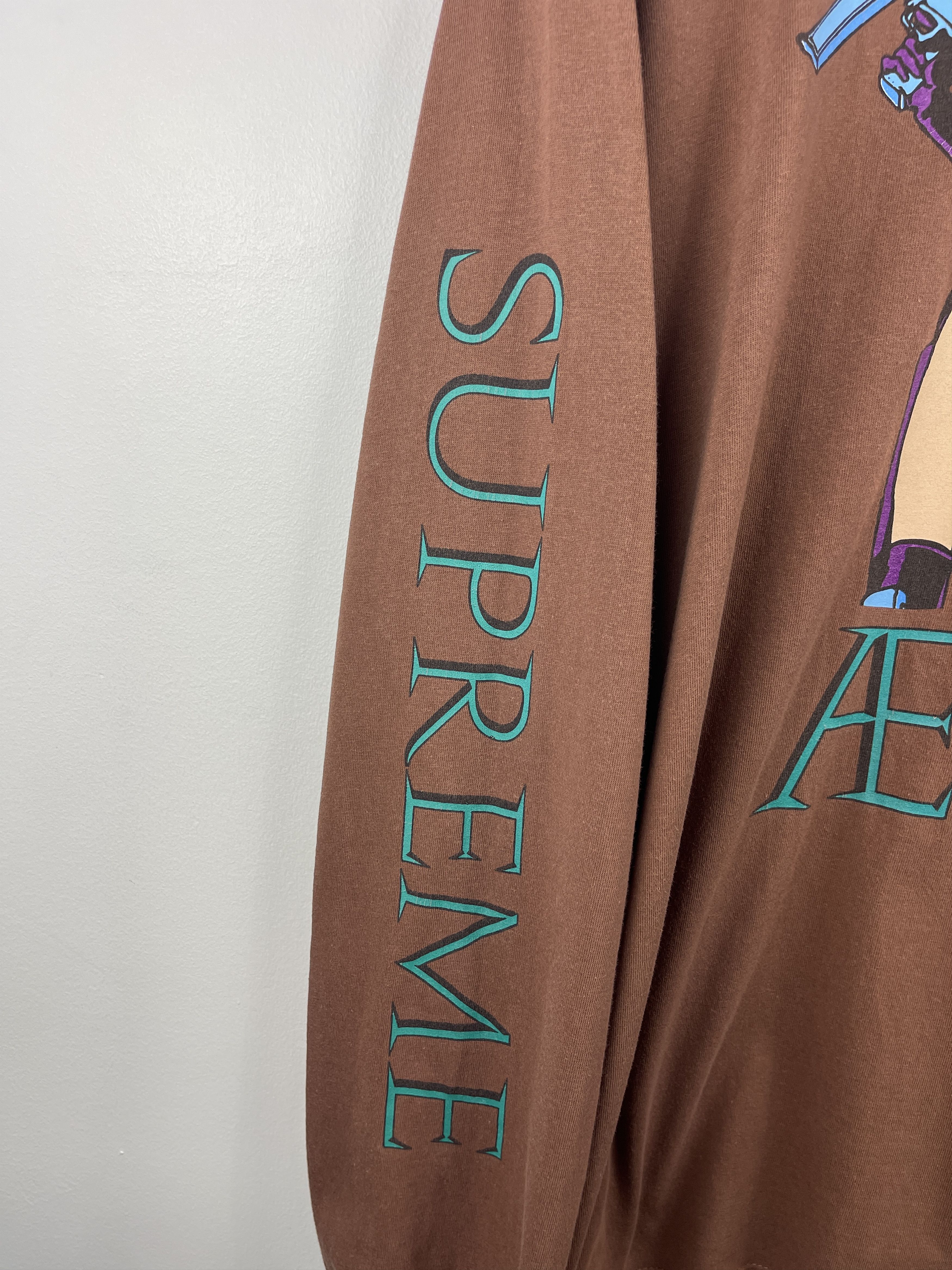 Supreme Supreme SS22 Aeon Flux Brown Long Sleeve Size US XL / EU 56 / 4 - 4 Thumbnail