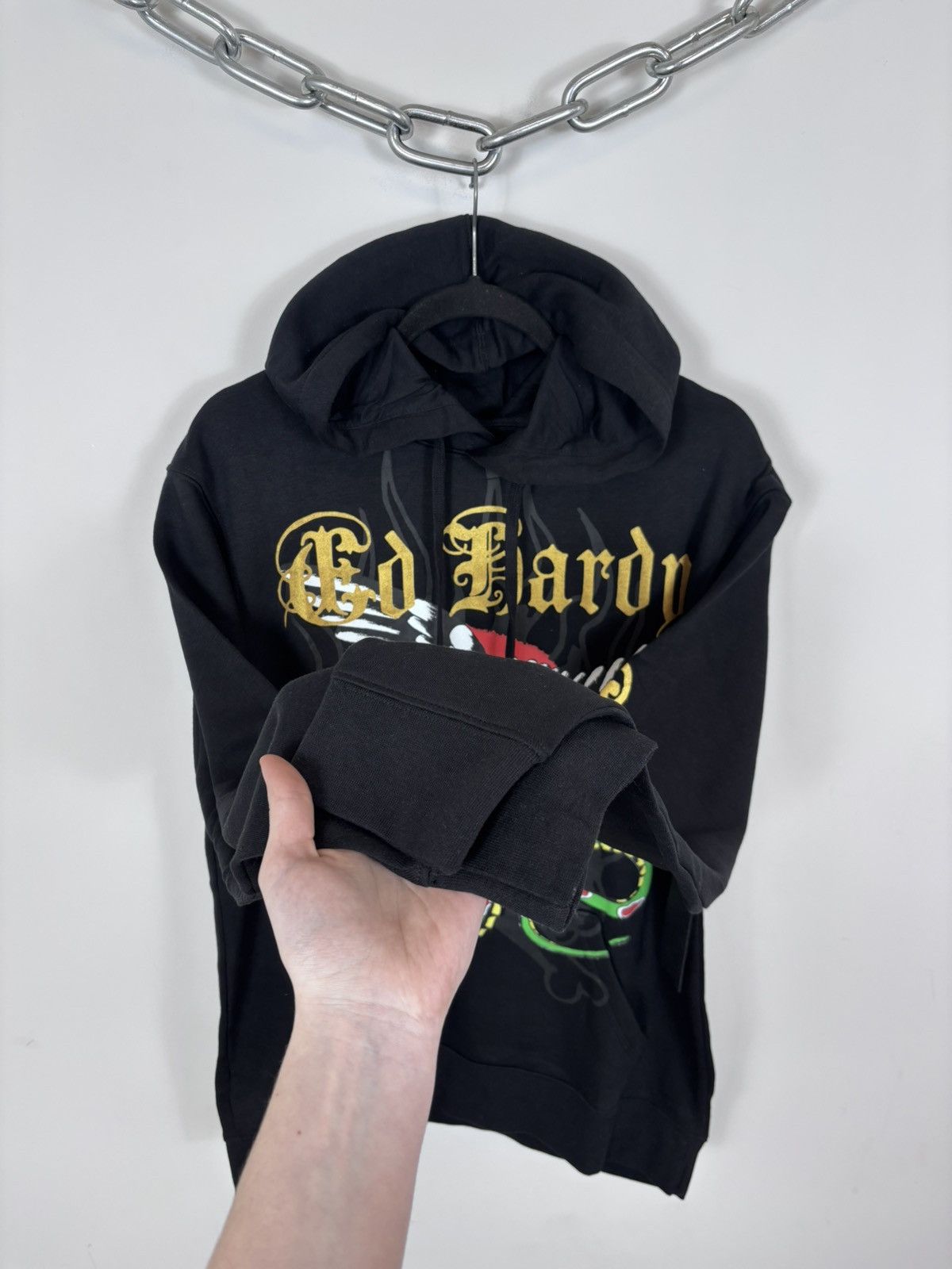Ed Hardy Ed Hardy NWT Men’s Y2K Big Tattoo Logo Black Hype Hoodie Size US M / EU 48-50 / 2 - 10 Thumbnail