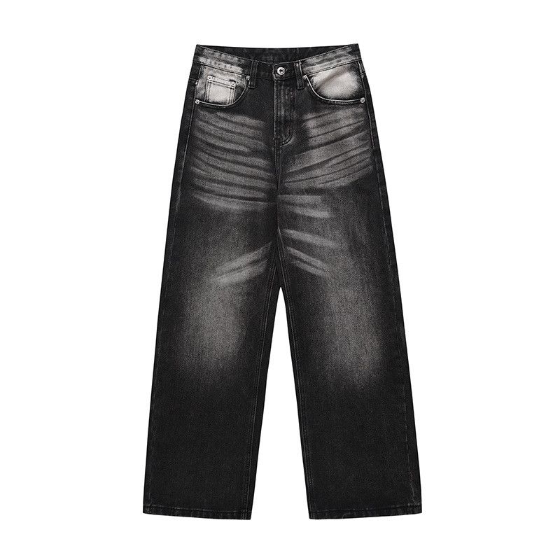 Vintage American Retro Loose-Fit Distressed-Wash Straight-Leg Jeans Size US 32 / EU 48 - 1 Thumbnail