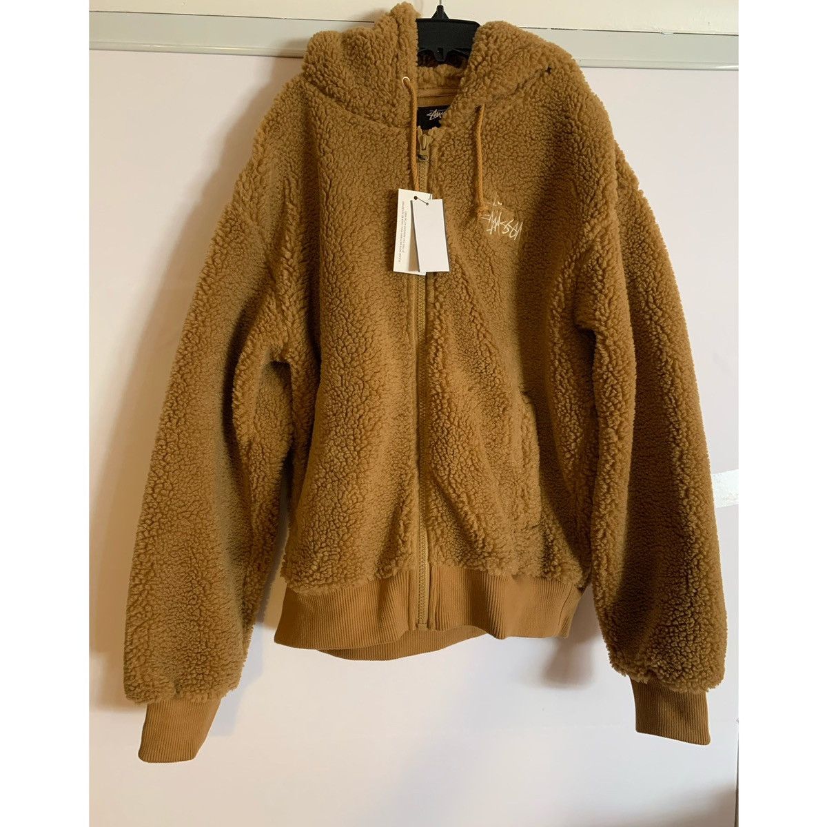 Stussy STUSSY LOGO SHERPA FLEECE HOODIE JACKET Size US S / EU 44-46 / 1 - 3 Thumbnail