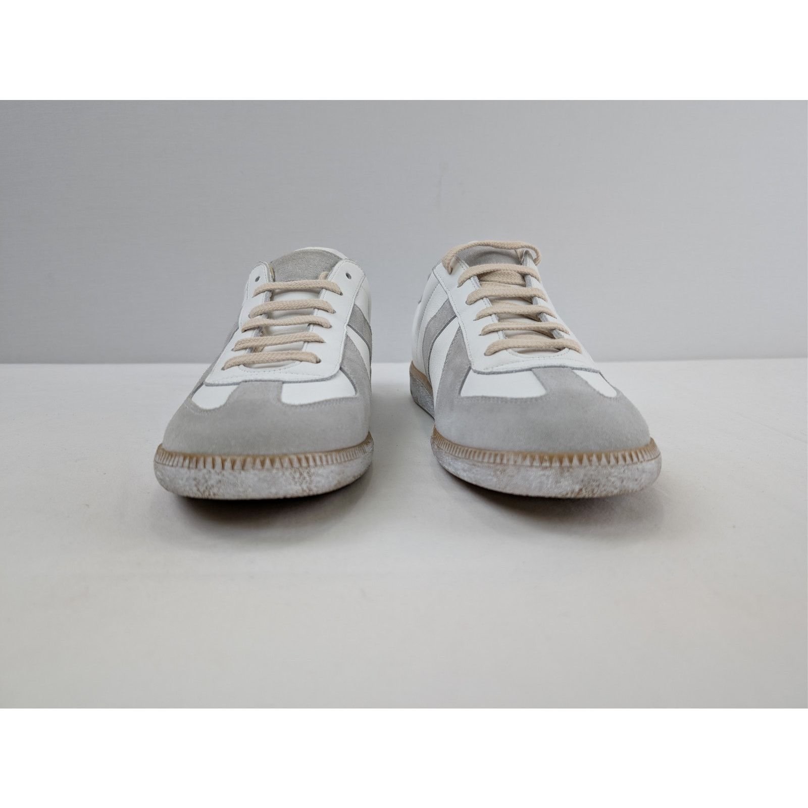 Maison Margiela o1rshd1 Replica sneakers in white and gray leather and suede Size US 13 / EU 46 - 7 Thumbnail