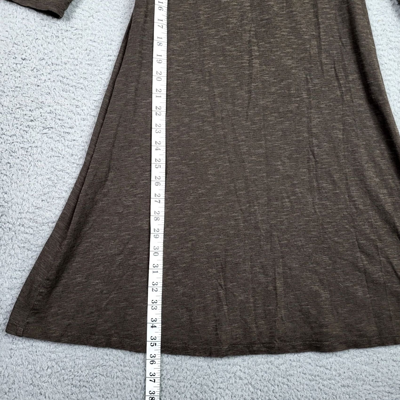 Vintage Horny Toad Women’s Brown V-Neck Elbow Sleeve A-Line Dress Size S Size S / US 4 / IT 40 - 3 Thumbnail