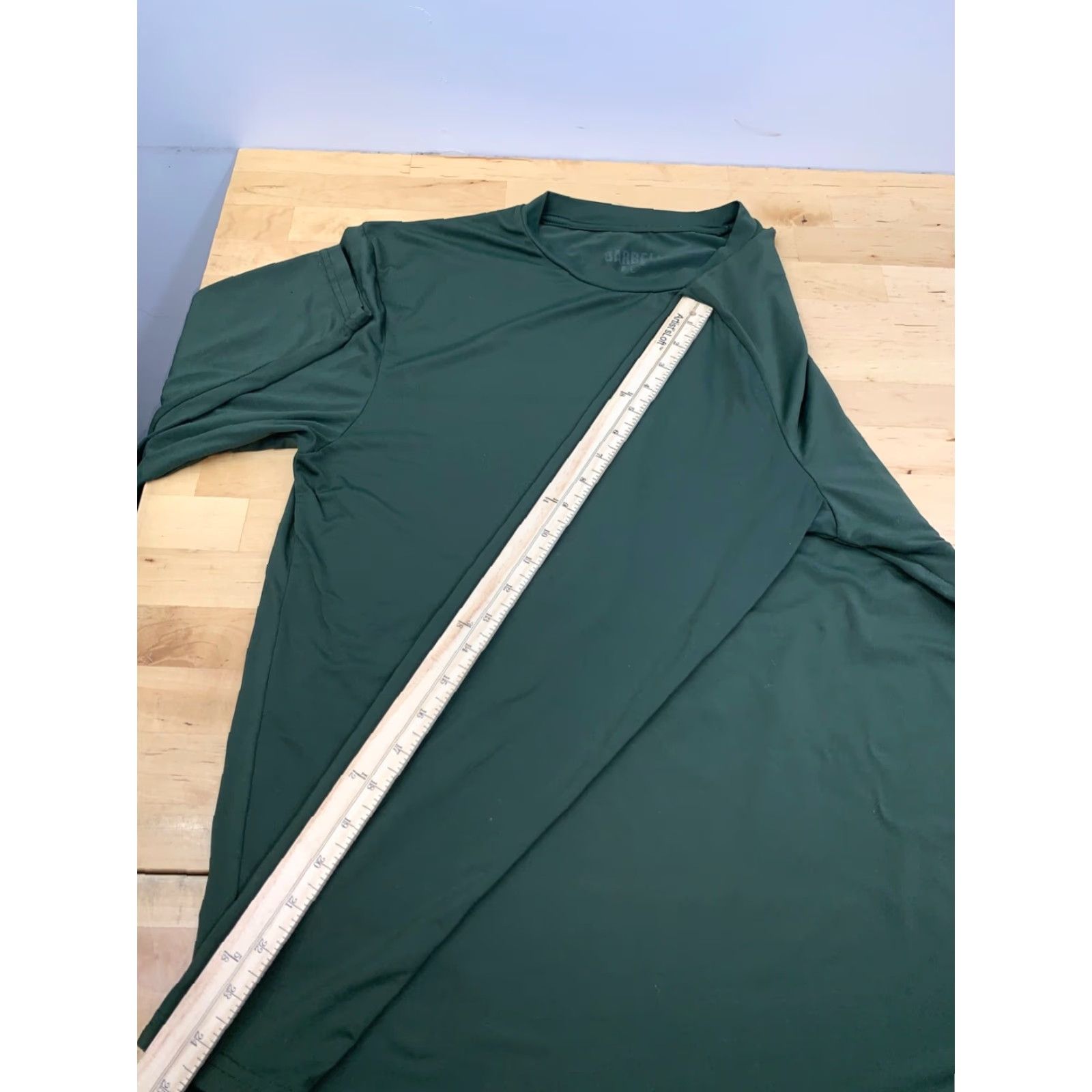 Vintage Barbell Shirt Mens L Green Activewear Stretch Performance Long Sleeve 11125 Size US L / EU 52-54 / 3 - 5 Thumbnail