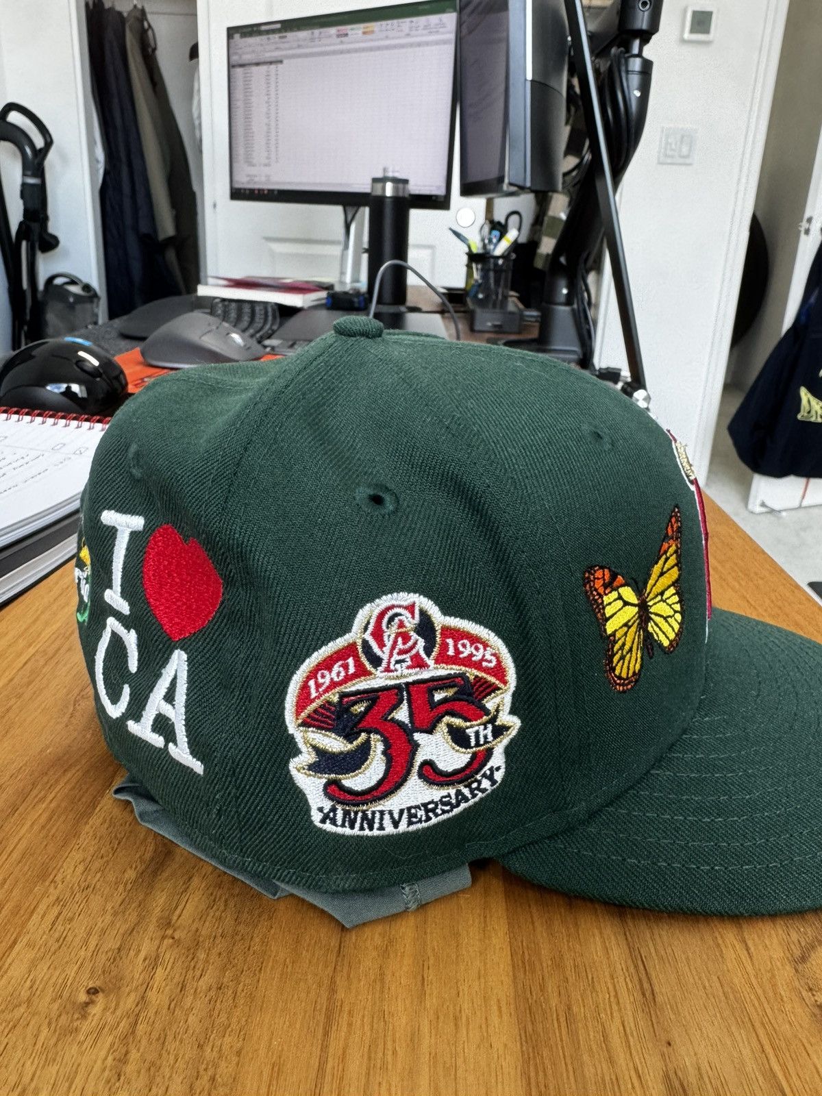 New Era Lord Fubu New Era Anaheim Angels Embroidered Hat Size ONE SIZE - 4 Thumbnail