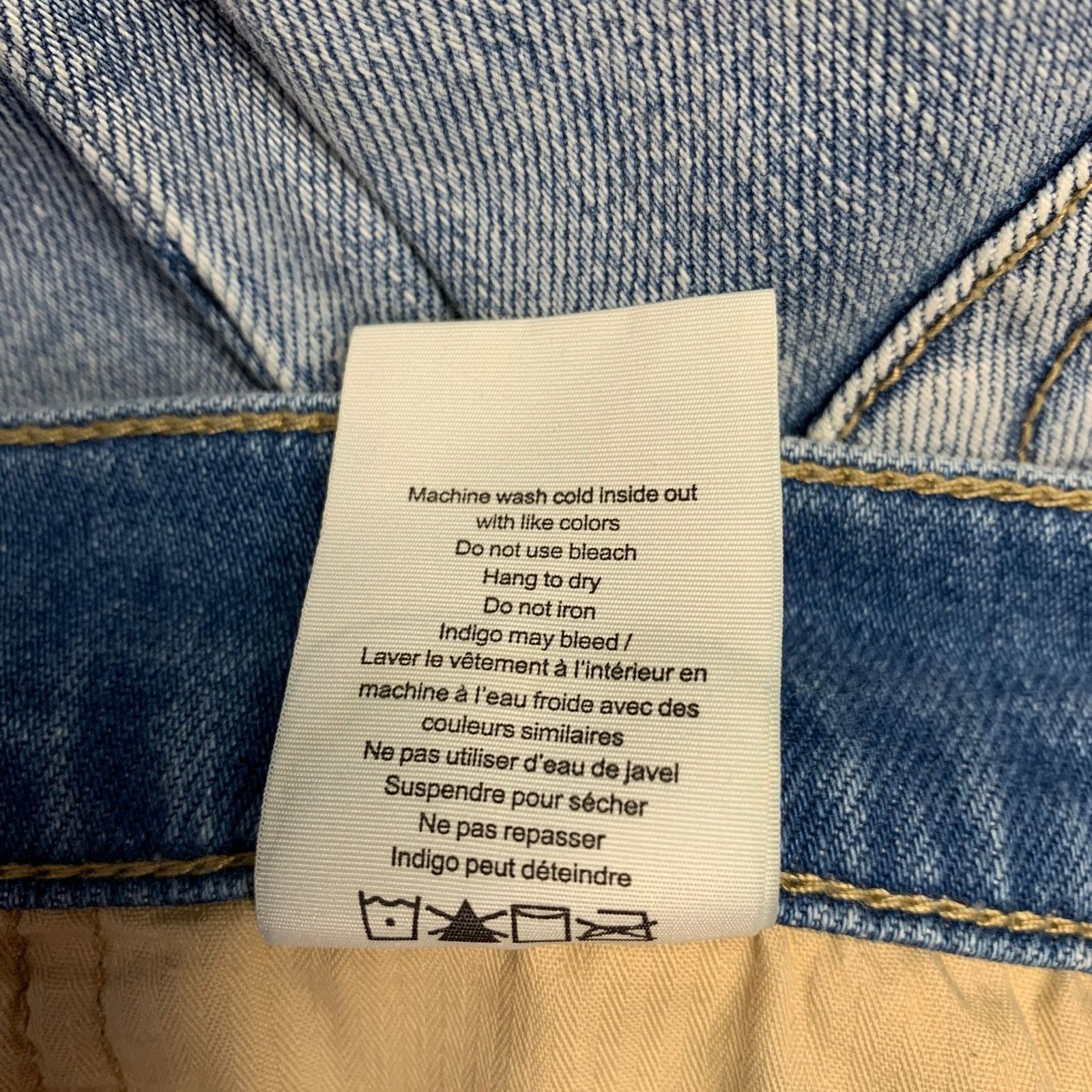 Rag & Bone 36 Blue Cotton Blend Straight Slim Five Pockets Jeans Size US 36 / EU 52 - 5 Thumbnail