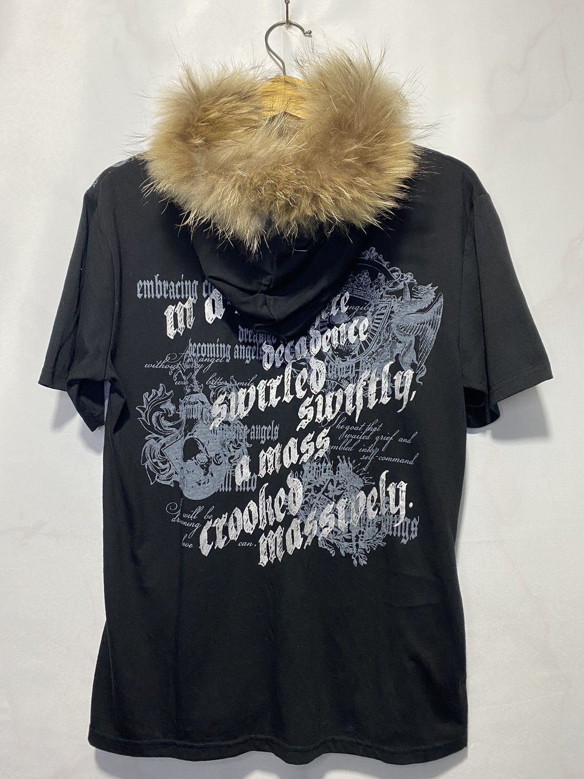 Japanese Brand Vkei style Beaumere poem punk short fur hoodie Size US M / EU 48-50 / 2 - 9 Thumbnail