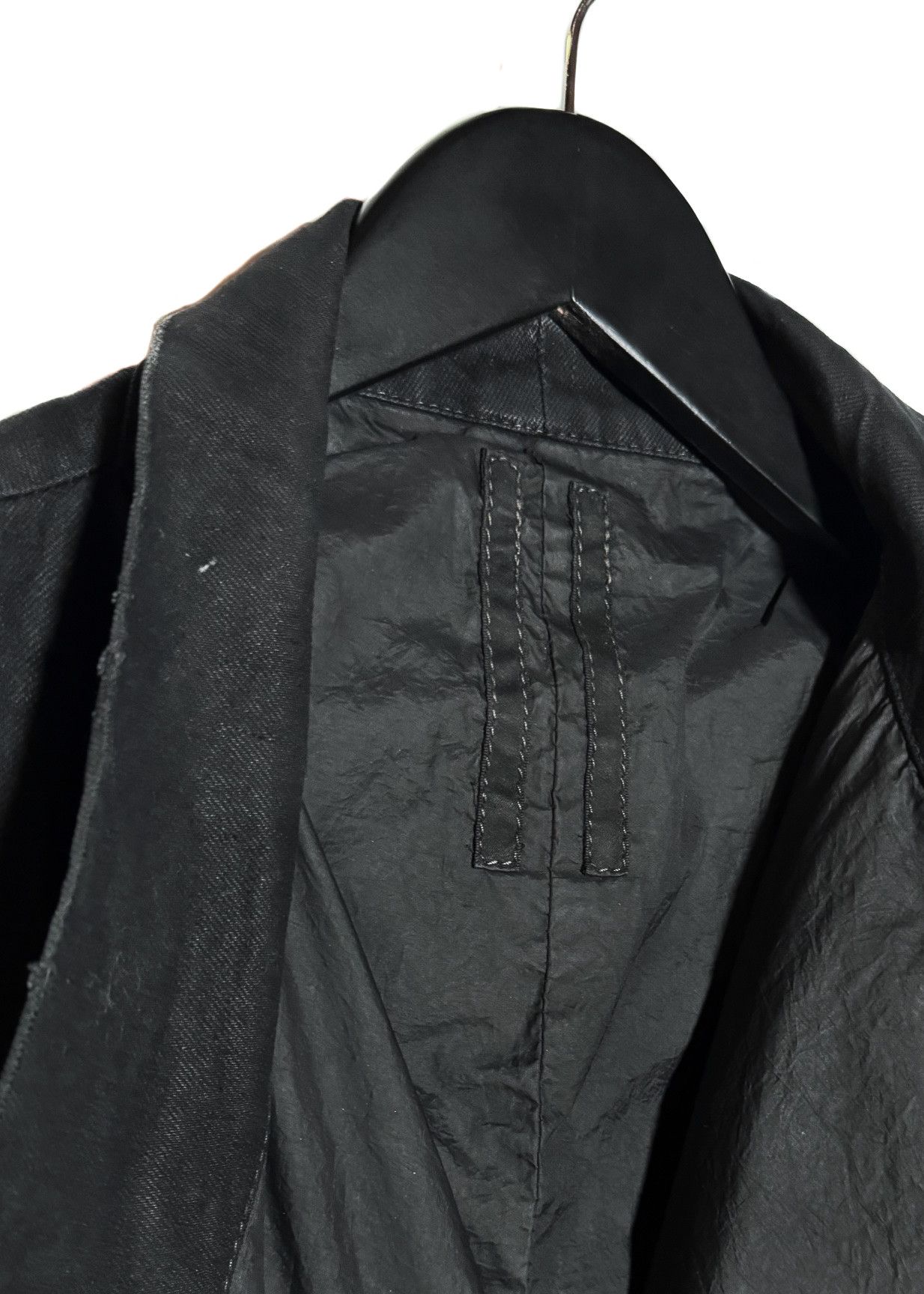 Rick Owens Drkshdw Rick Owens DRKSHDW Denim Leather Sleeves Jacket Size S / US 4 / IT 40 - 3 Thumbnail