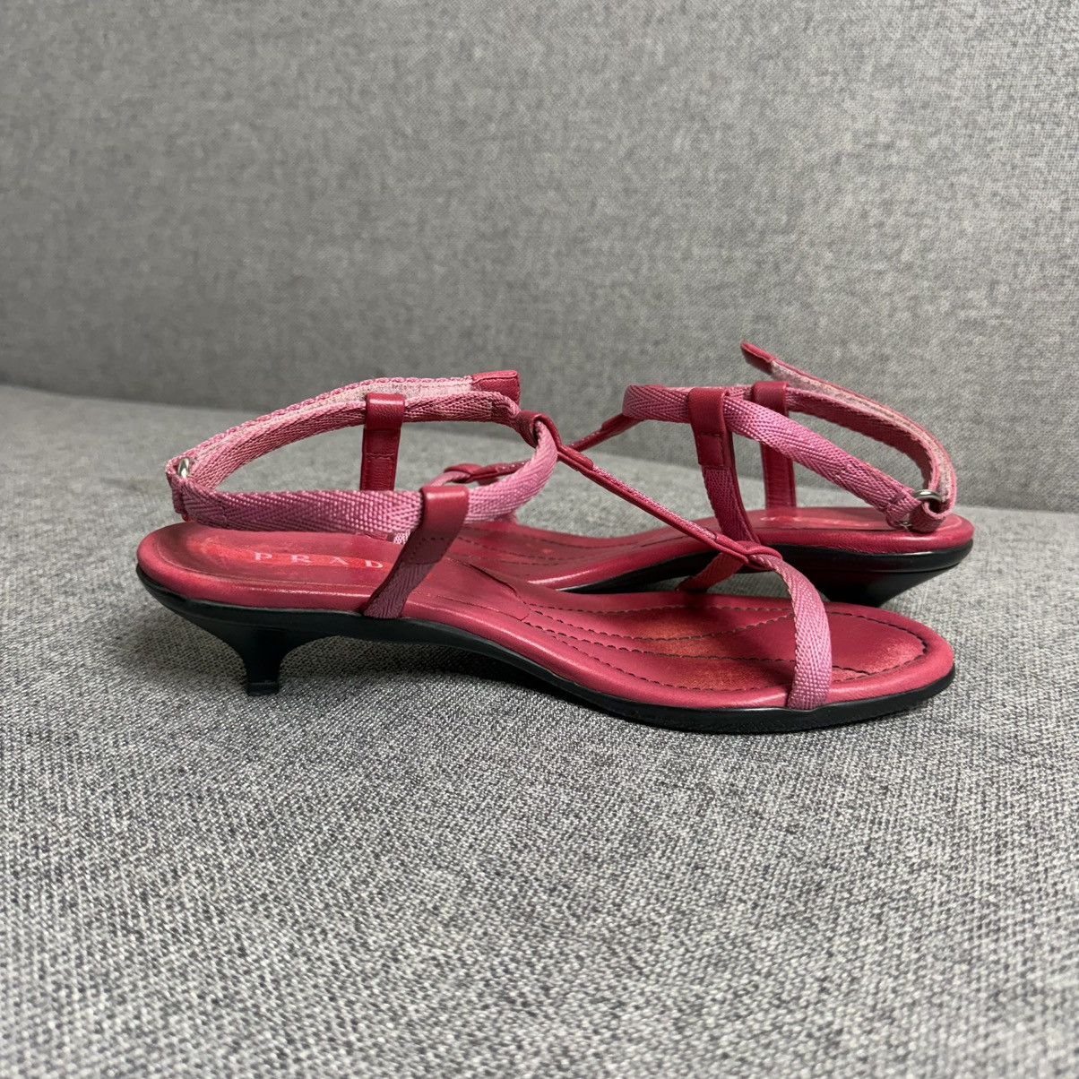 Prada 00s Prada Sport T Bar Strap Kitten Heels in Pink 36 Size US 6.5 / IT 36.5 - 11 Thumbnail