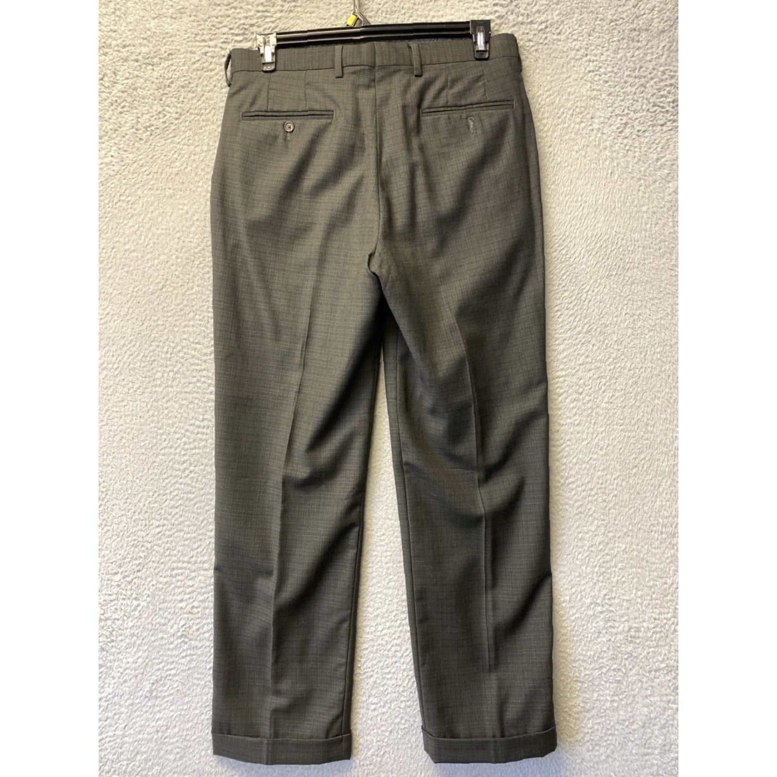 Berle Berle Dress Pants Mens 34 Dark Gray Brown Like Flat Front Slim/Regular Straight Leg City Preppy USA Pants Size US 34 / EU 50 - 6 Thumbnail
