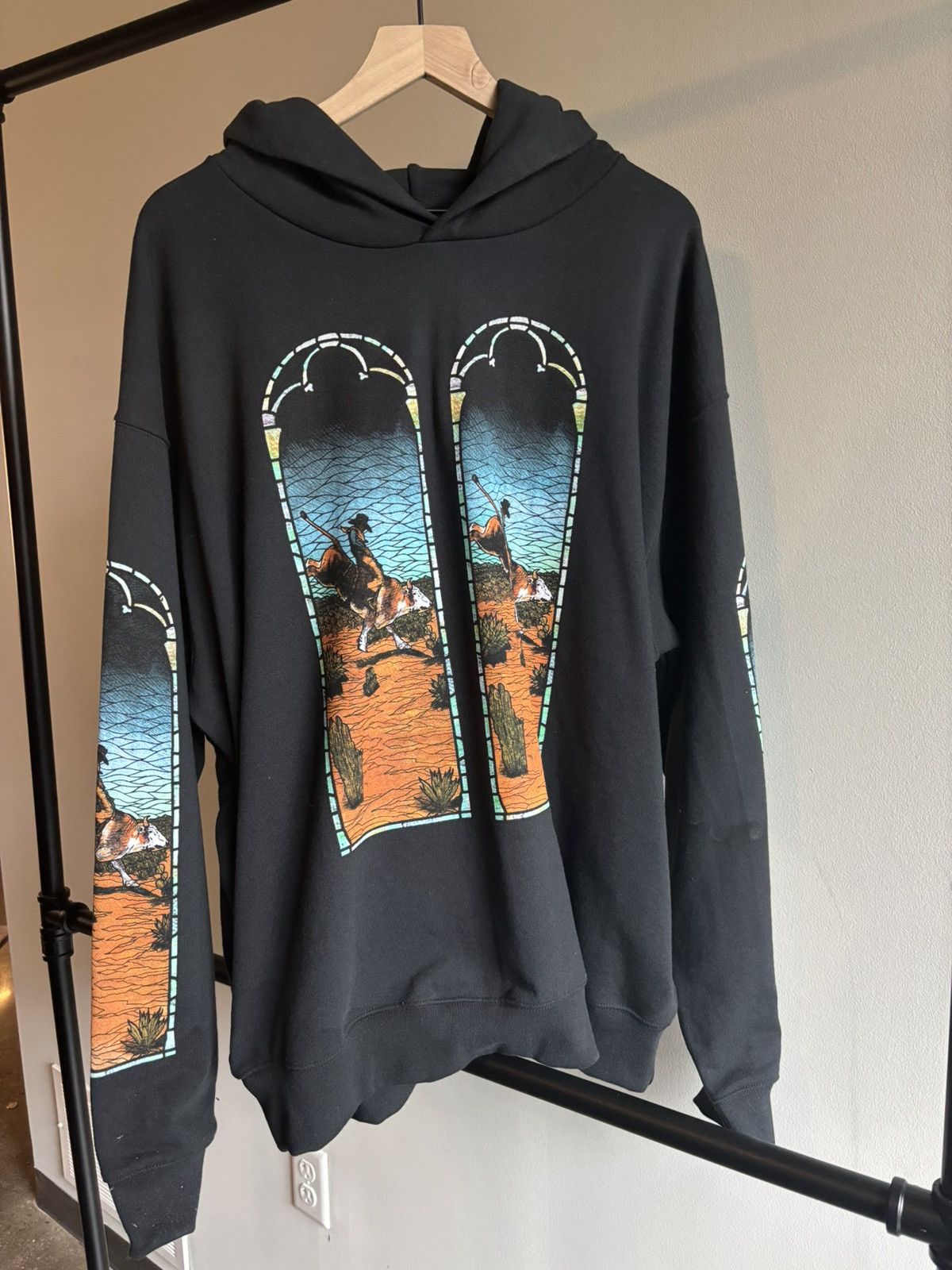Who Decides War x EST Gee stained glass hoodie