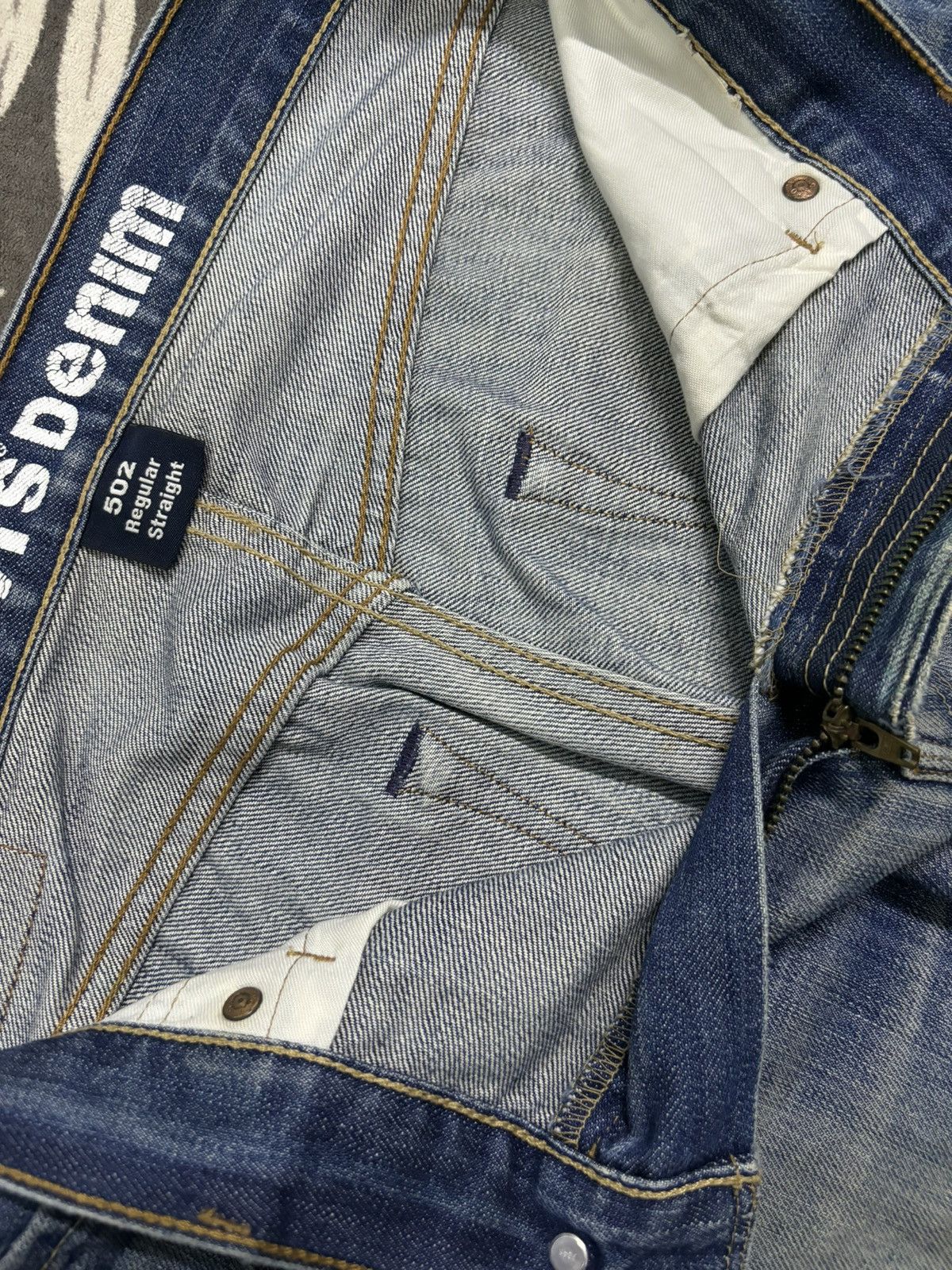 Levi's Vintage Clothing Vintage Levis 502 Mud Wash Straight Leg Distressed Jeans Size US 32 / EU 48 - 21 Thumbnail