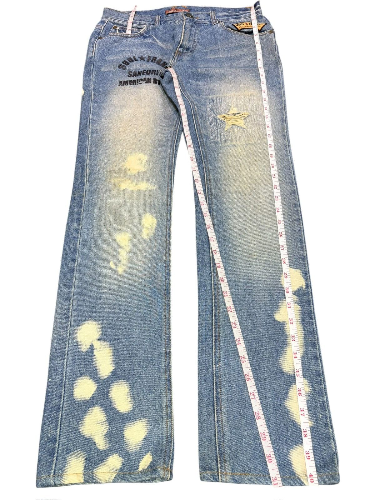 Ksubi Vintage Japanese Brand Bleached Distressed Jeans Size 31" - 7 Thumbnail