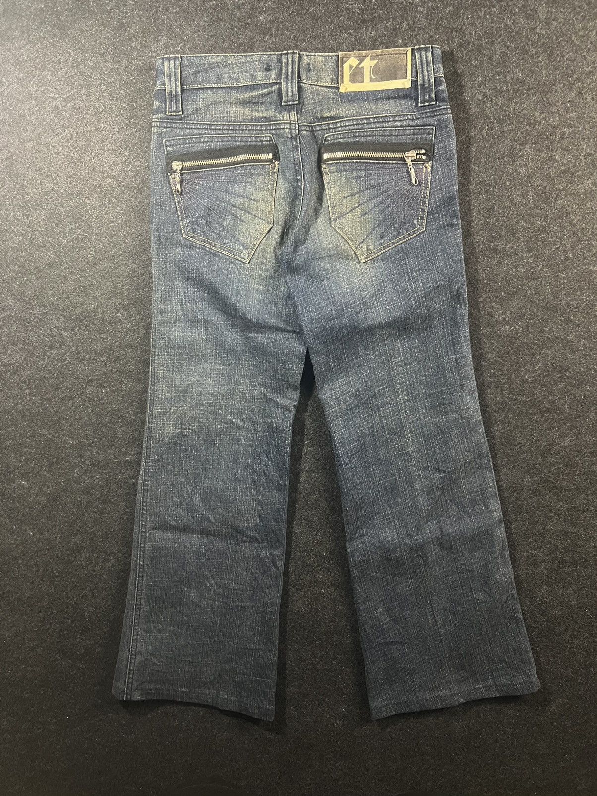 Japanese Brand Et made in nippon distressed fade flare jeans Size US 29 - 6 Thumbnail