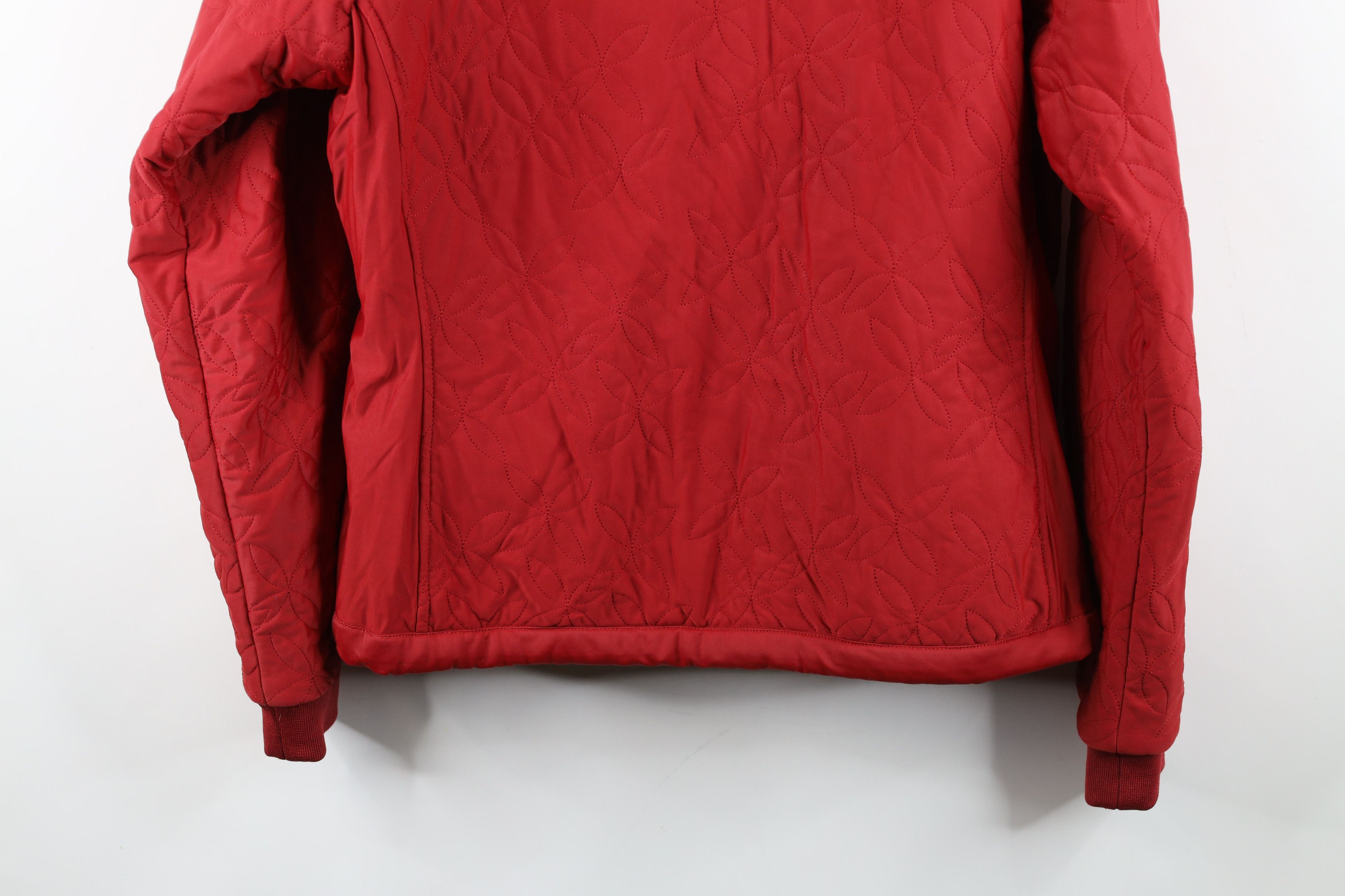 The North Face Vintage The North Face Flower Quilted Bomber Jacket Red Size L / US 10 / IT 46 - 16 Thumbnail