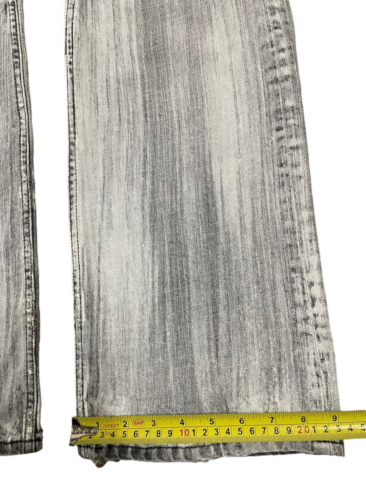 If Six Was Nine Vintage Japanese Skull Punk Distressed Bondage Flare Jeans Size US 33 - 16 Thumbnail