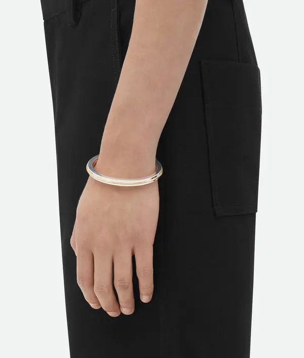 Bottega Veneta o1bcso1str0925 Size: S / Bolt Cuff Bracelet in Silver/Yellow Size ONE SIZE - 4 Thumbnail